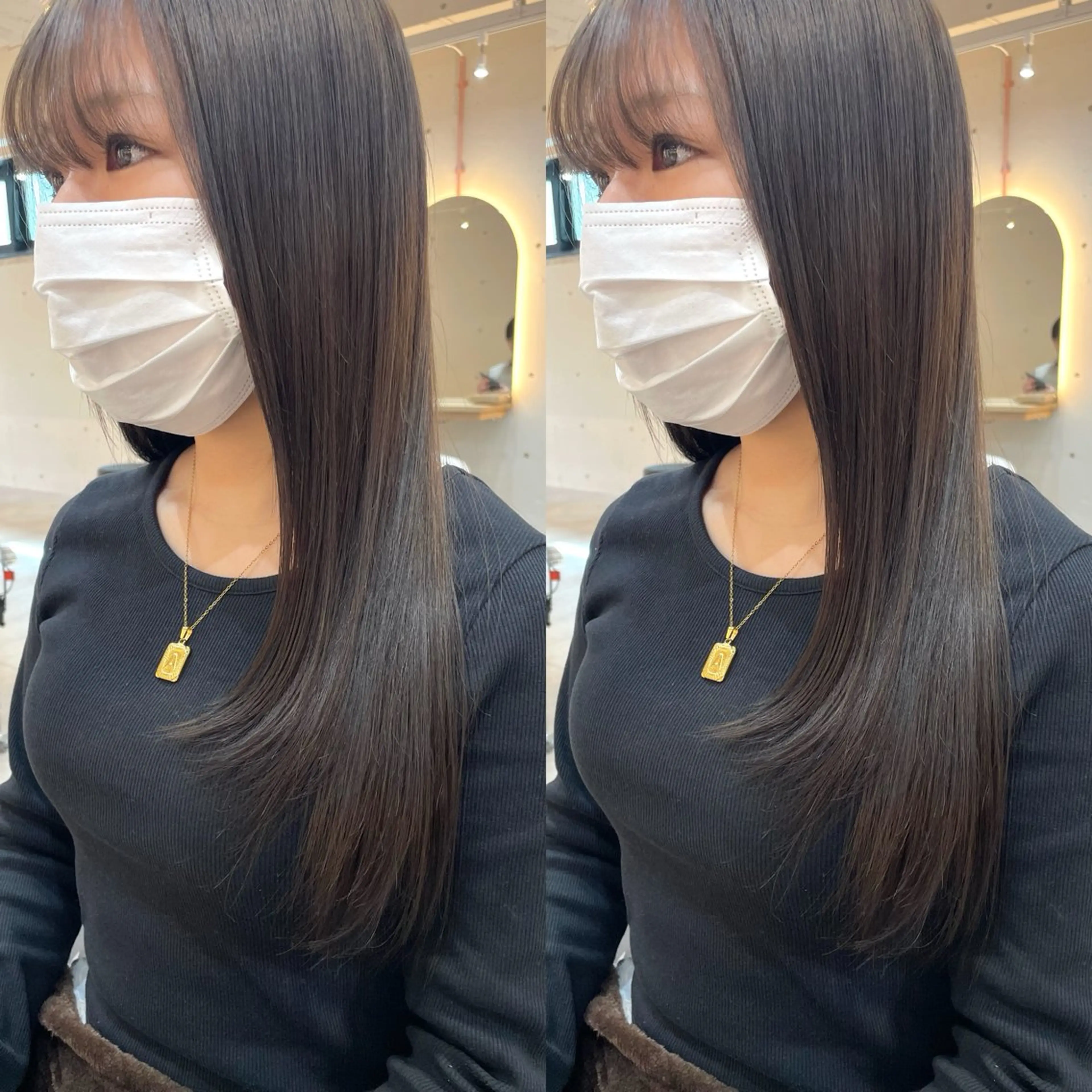 ロング カラー ブラウンカラー 髪質改善 レイヤーカット ローレイヤー カット ヘアカラー トリートメント ヘアセット ブリーチ無しダブル カラー🦕まどかのヘアスタイル