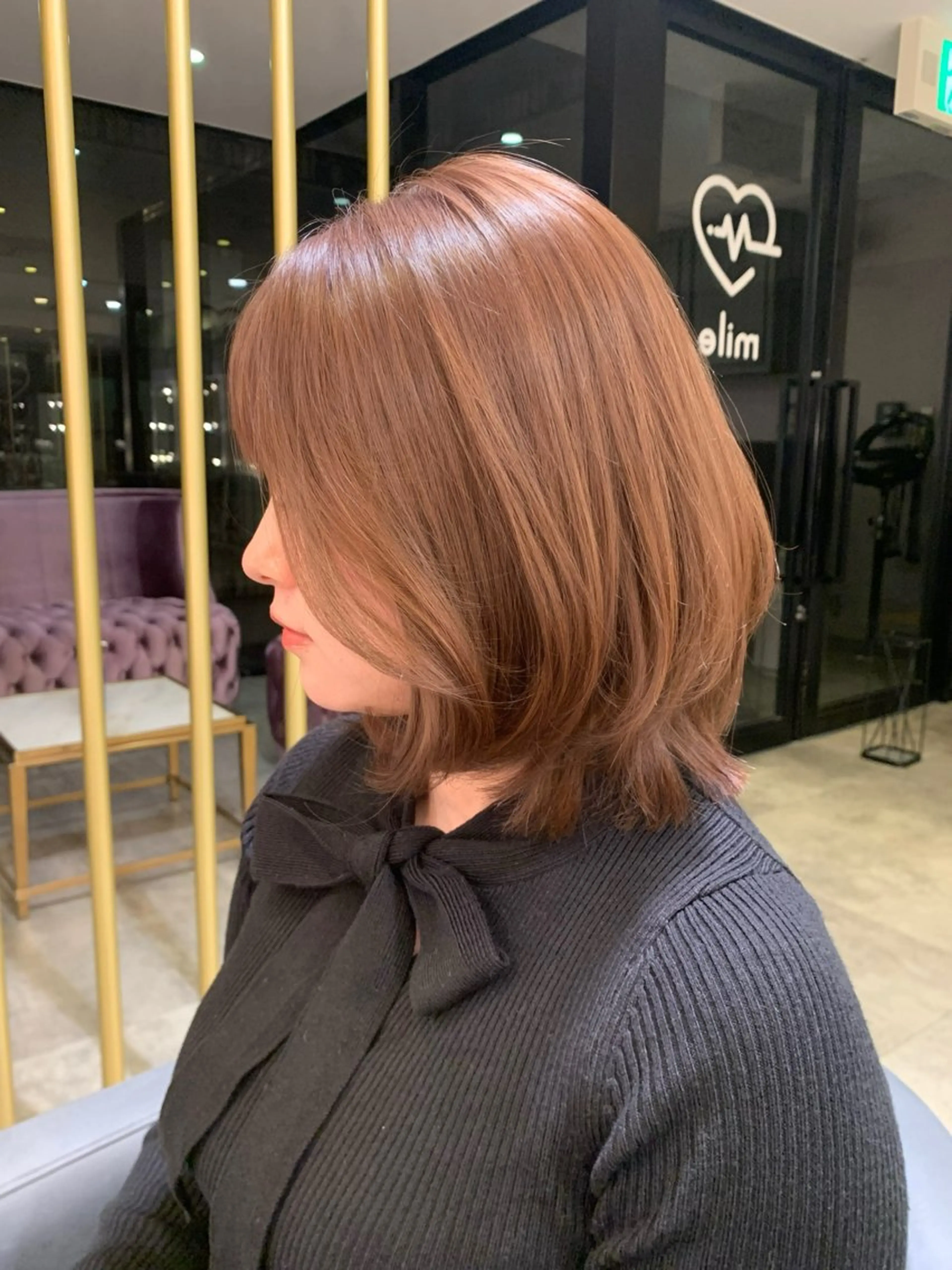 ミディアム カラー ベージュカラー ブリーチ 透明感カラー ダブルカラー ブリーチなしカラー 韓国ヘア特化🇰🇷 心斎橋【ユリカ】のヘアスタイル