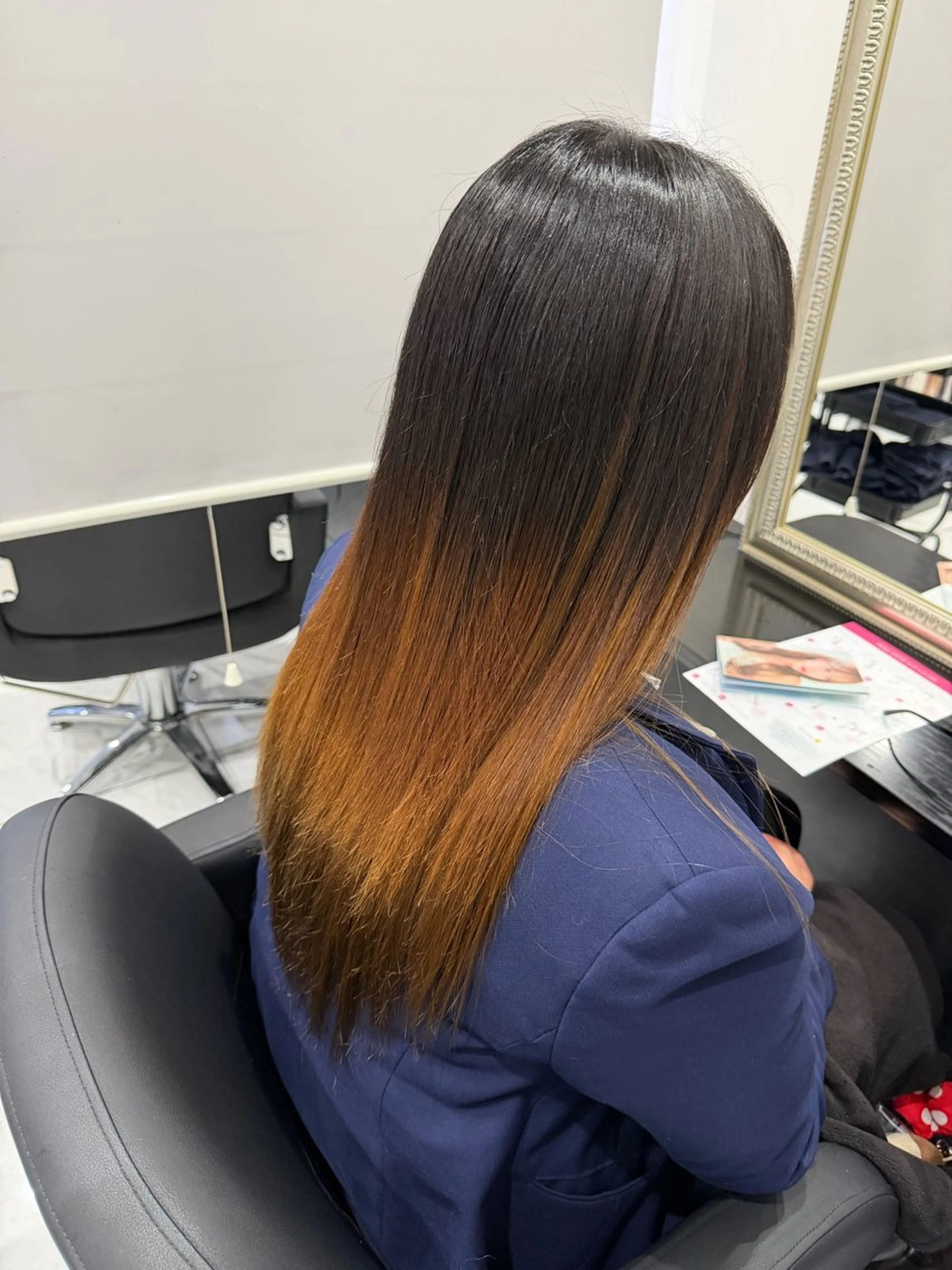 ロング ロング カット エクステ 長田 麻友子のヘアスタイル