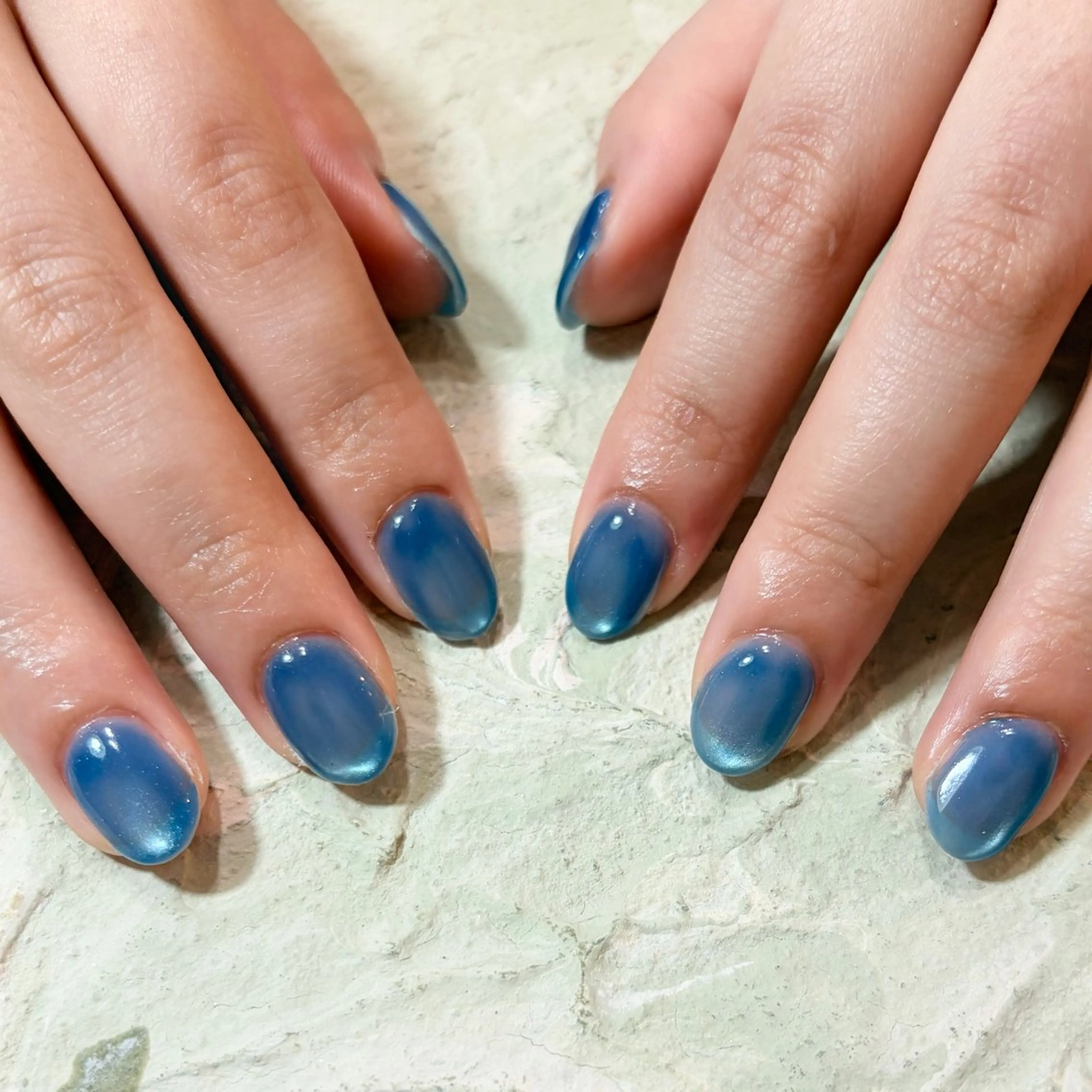 ネイル ブルー マグネットネイル ワンカラーネイル May昭和町/ mahiroのネイルデザイン