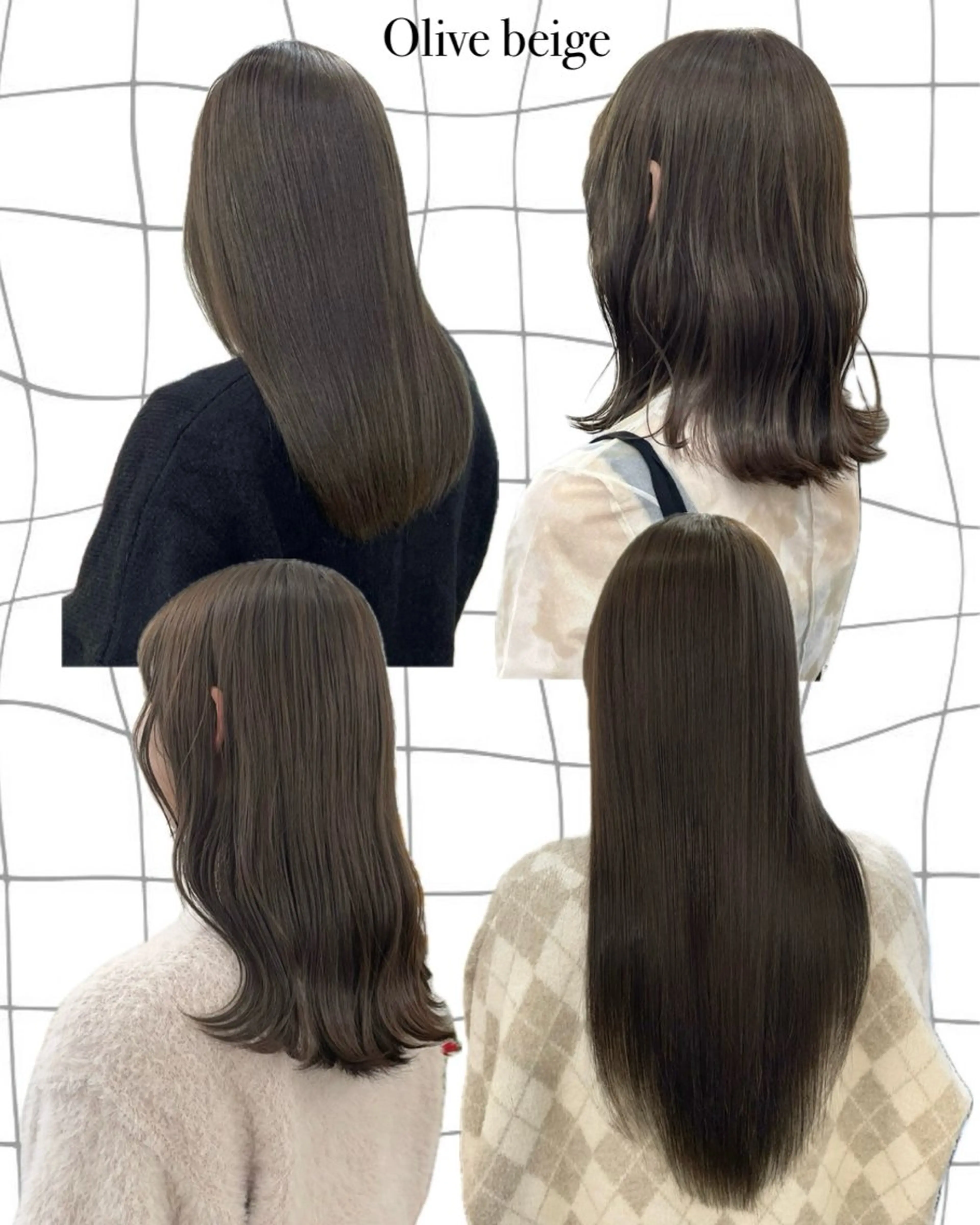 セミロング カラー ベージュカラー ブリーチ ダブルカラー ブリーチなしカラー オリーブベージュ ヘアカラー トリートメント ✨髪質改善✨原宿 えのもと　はなのヘアスタイル