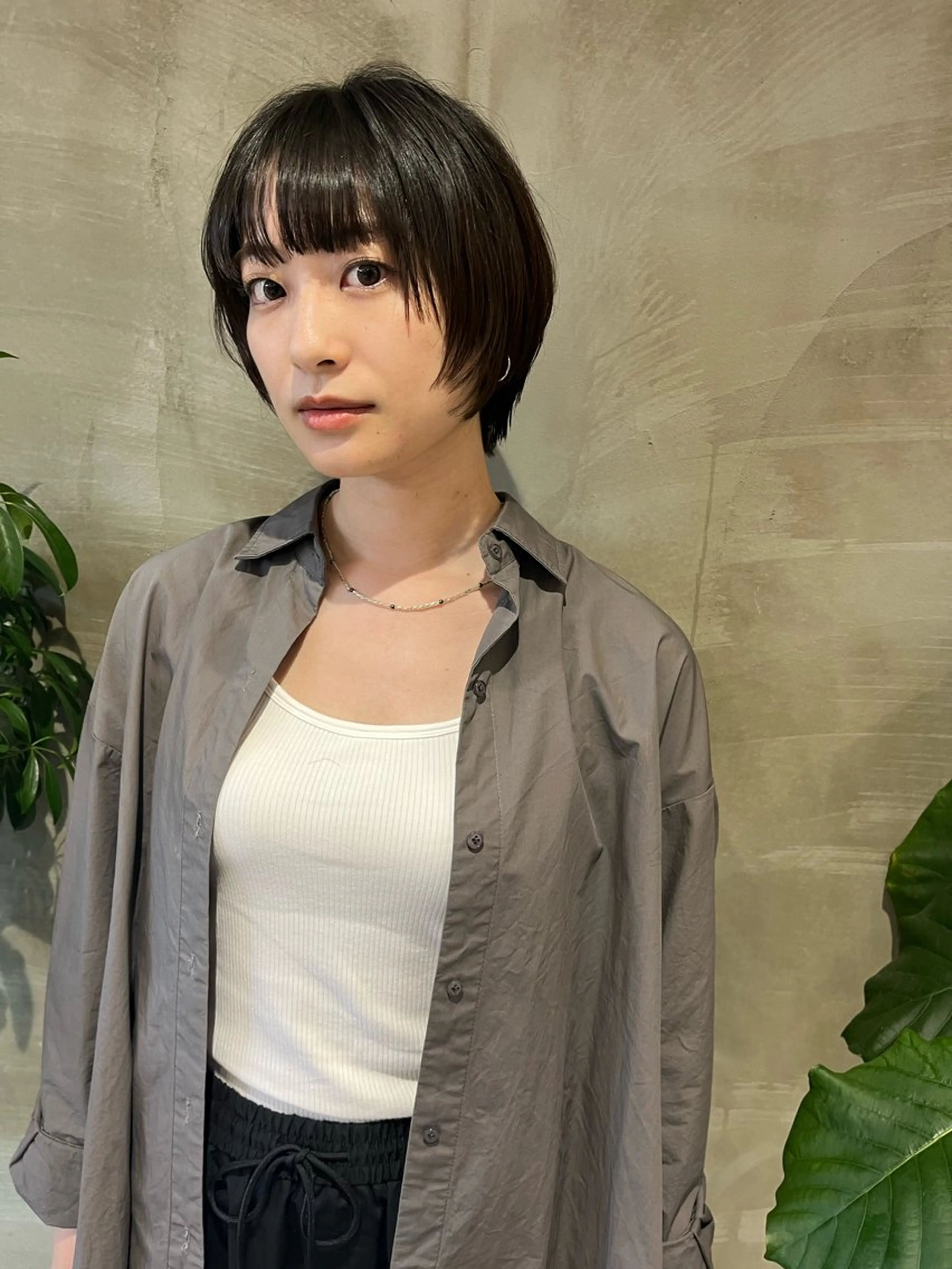 ショート カラー 顔周りカット ショートヘア ウルフカット 鈴木 美紅のヘアスタイル