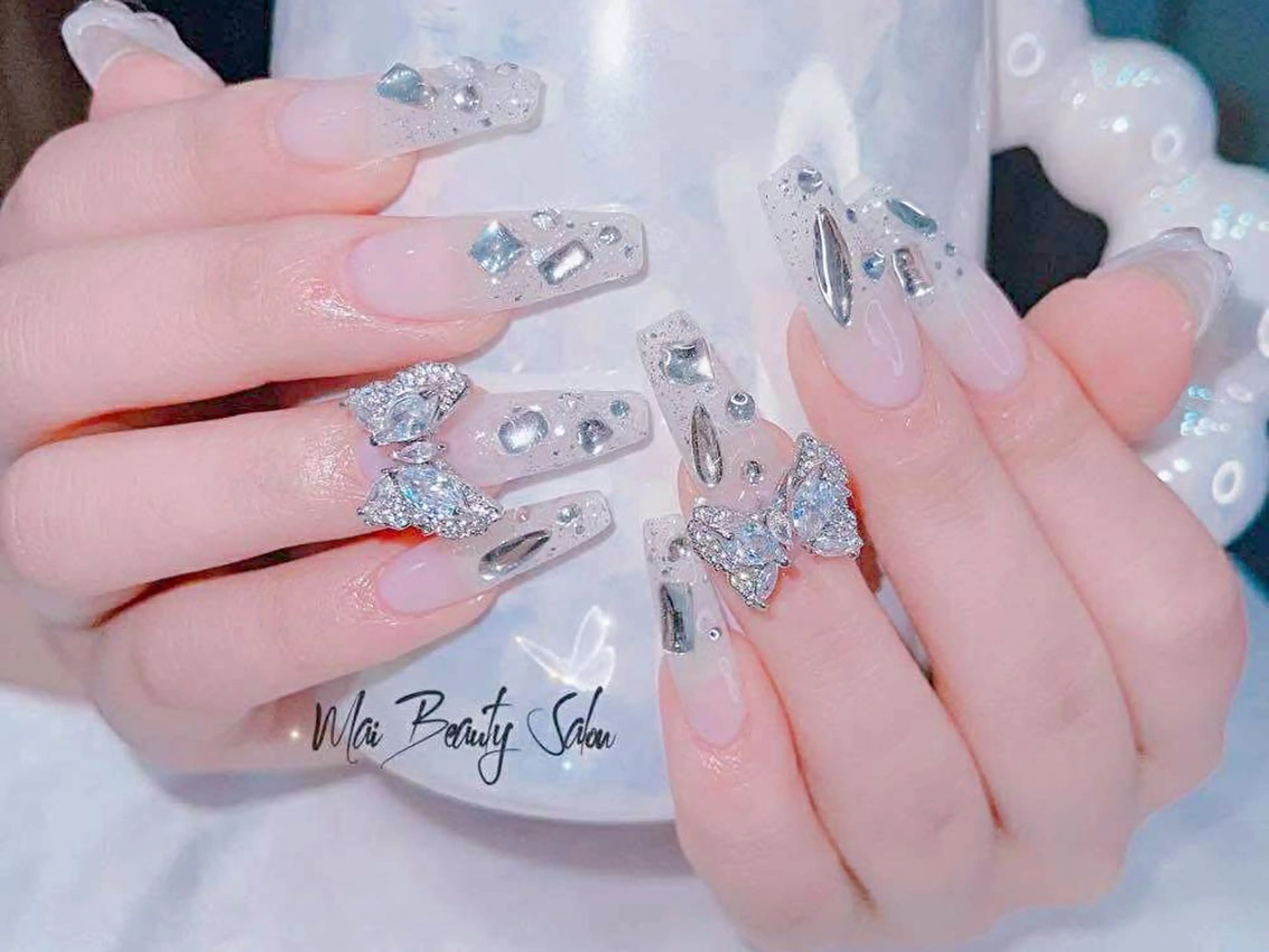 ネイル チークネイル クリアネイル フラッシュネイル フレンチネイル ハート MaiBeauty dodoのネイルデザイン