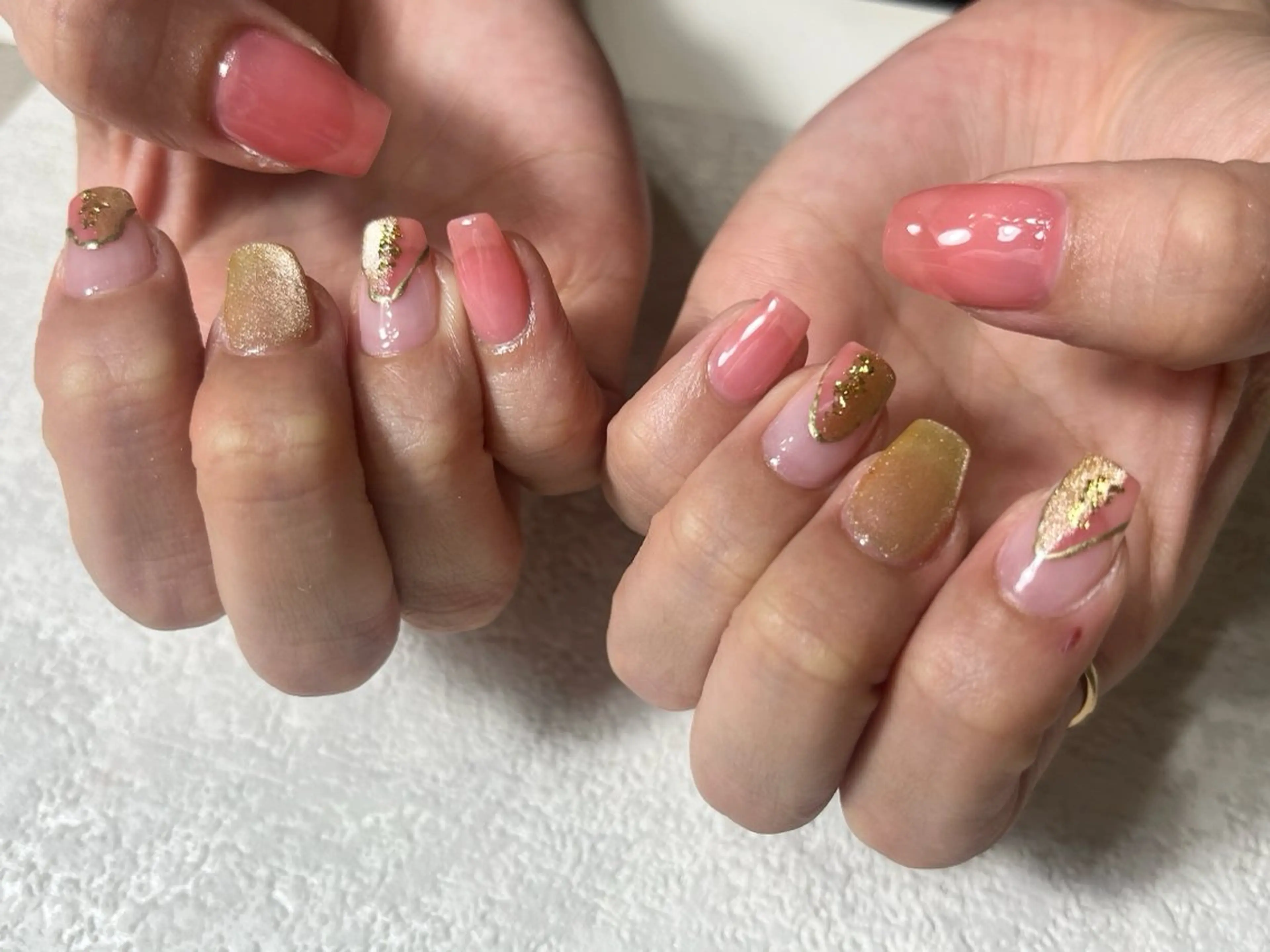 ネイル オーロラネイル フットネイル フレンチネイル ジェルネイル 韓国ネイル ハンドネイル kikinail 溝の口のネイルデザイン