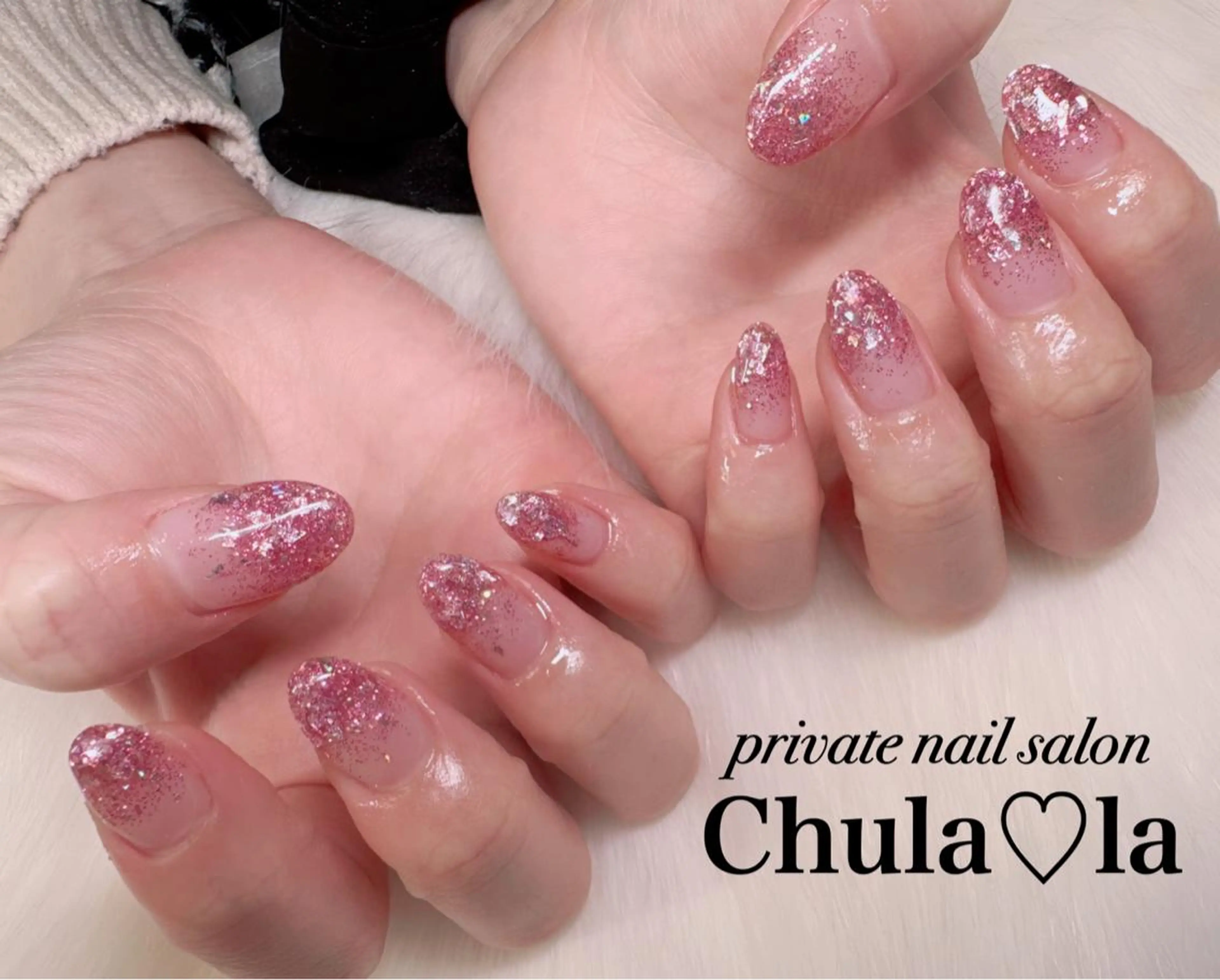 ネイル ラメ(グリッター) ハンドネイル Chula♡la 豊見城市高安のネイルデザイン