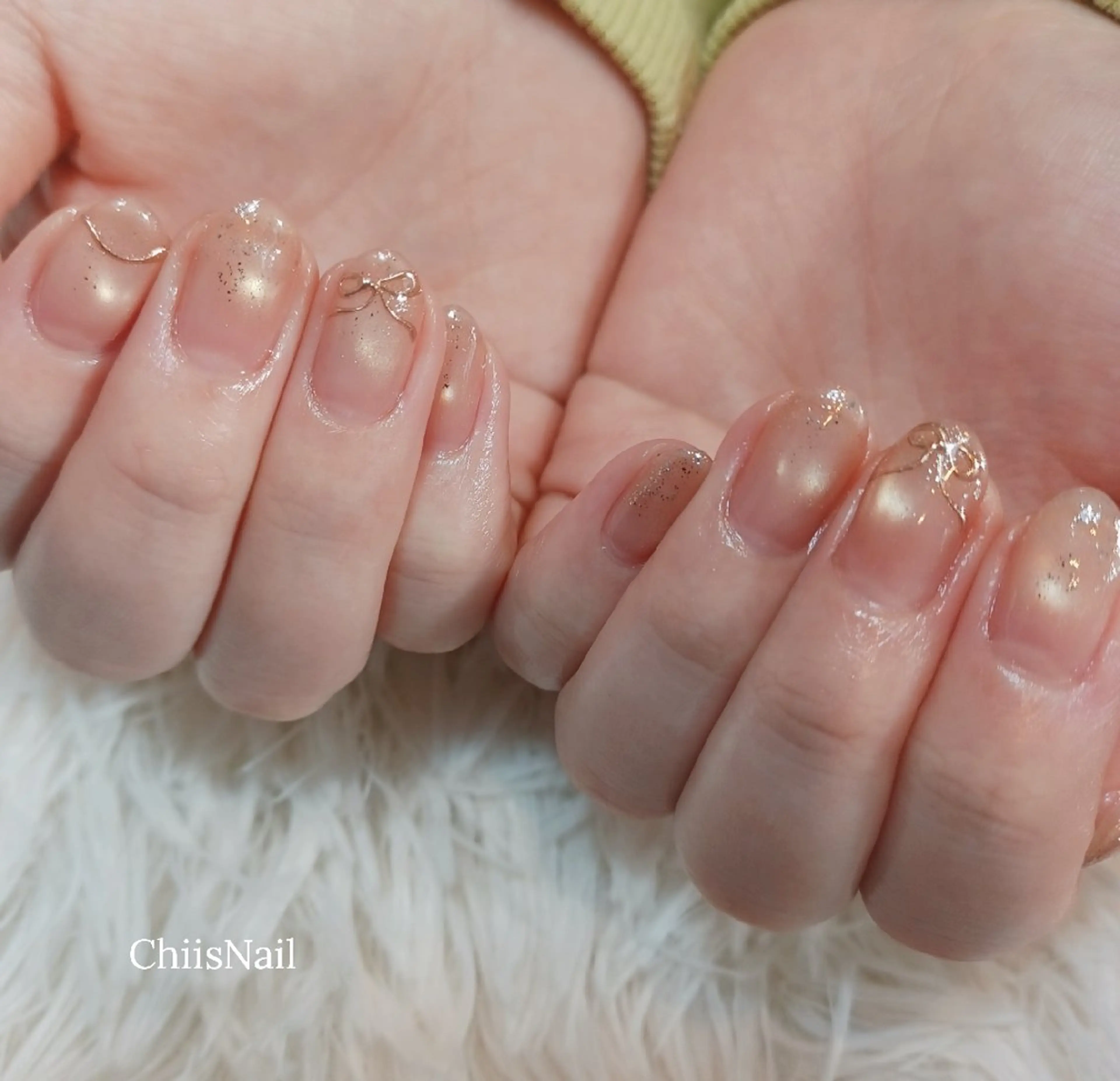 ネイル マグネットネイル リボン ChiisNail ﾁｨｽﾞﾈｲﾙのネイルデザイン