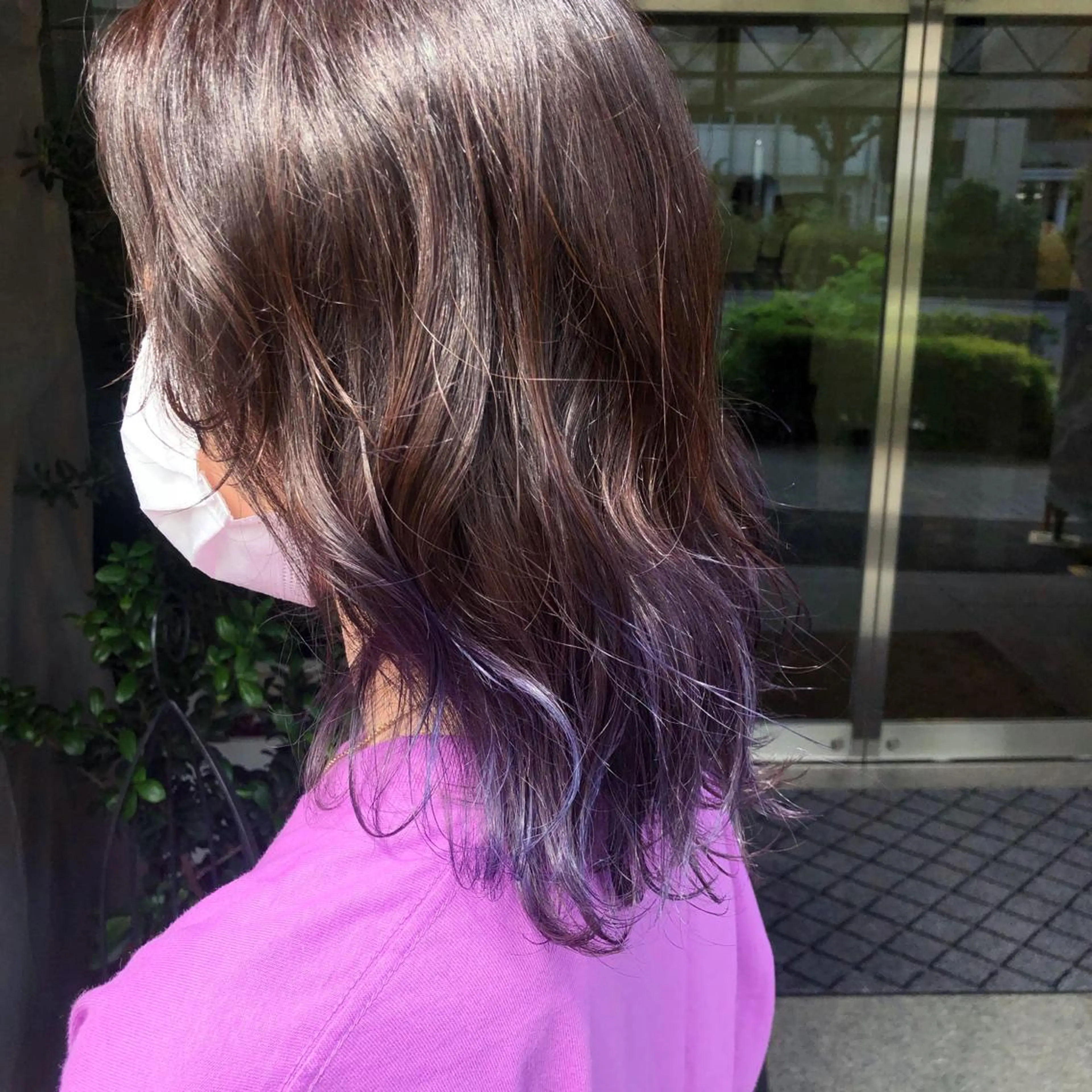 セミロング カラー ブリーチ 柏木 彩花のヘアスタイル