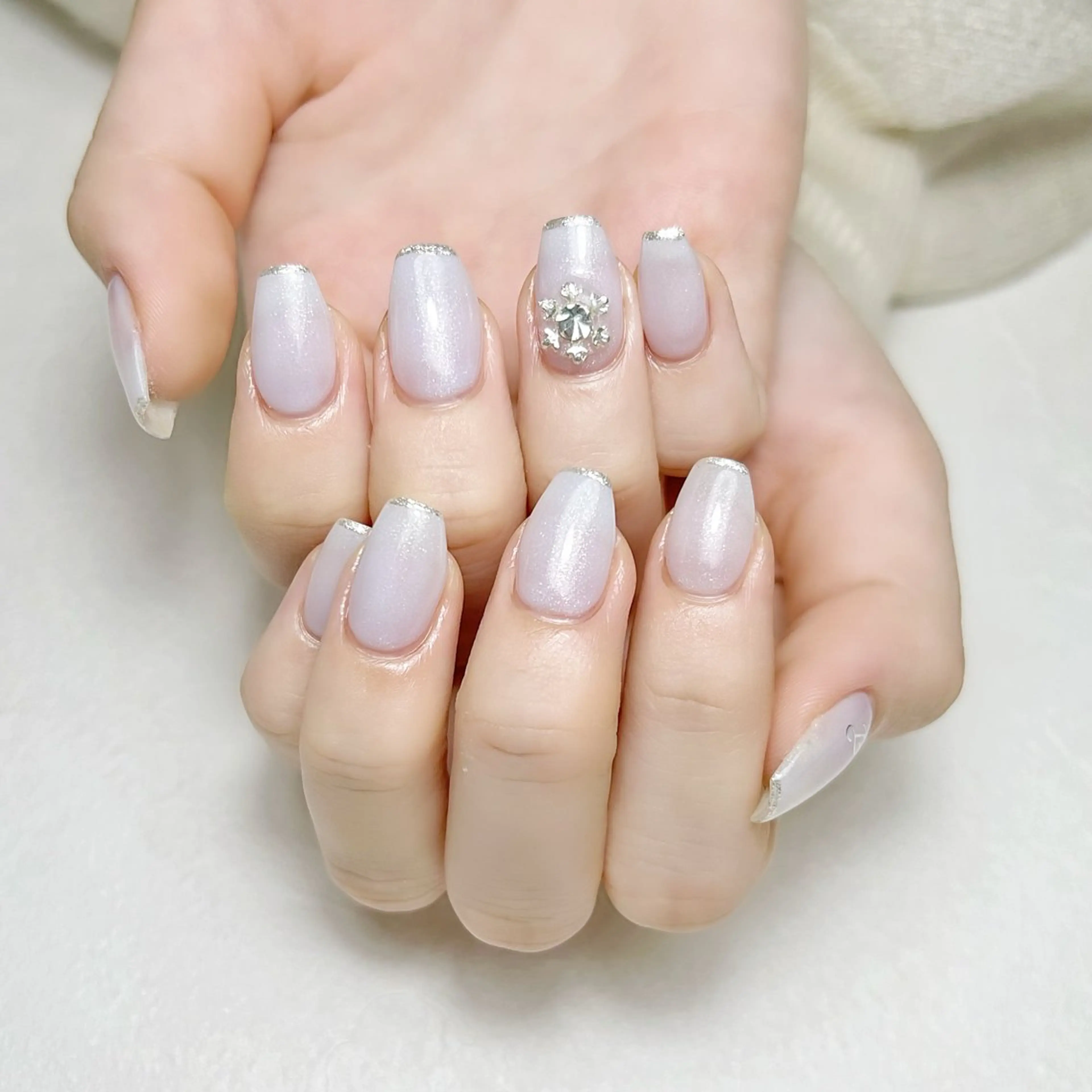 ネイル アートネイル ラメ(グリッター) 持ち込み オフィスネイル ワンカラーネイル rouse nail RISATOのネイルデザイン