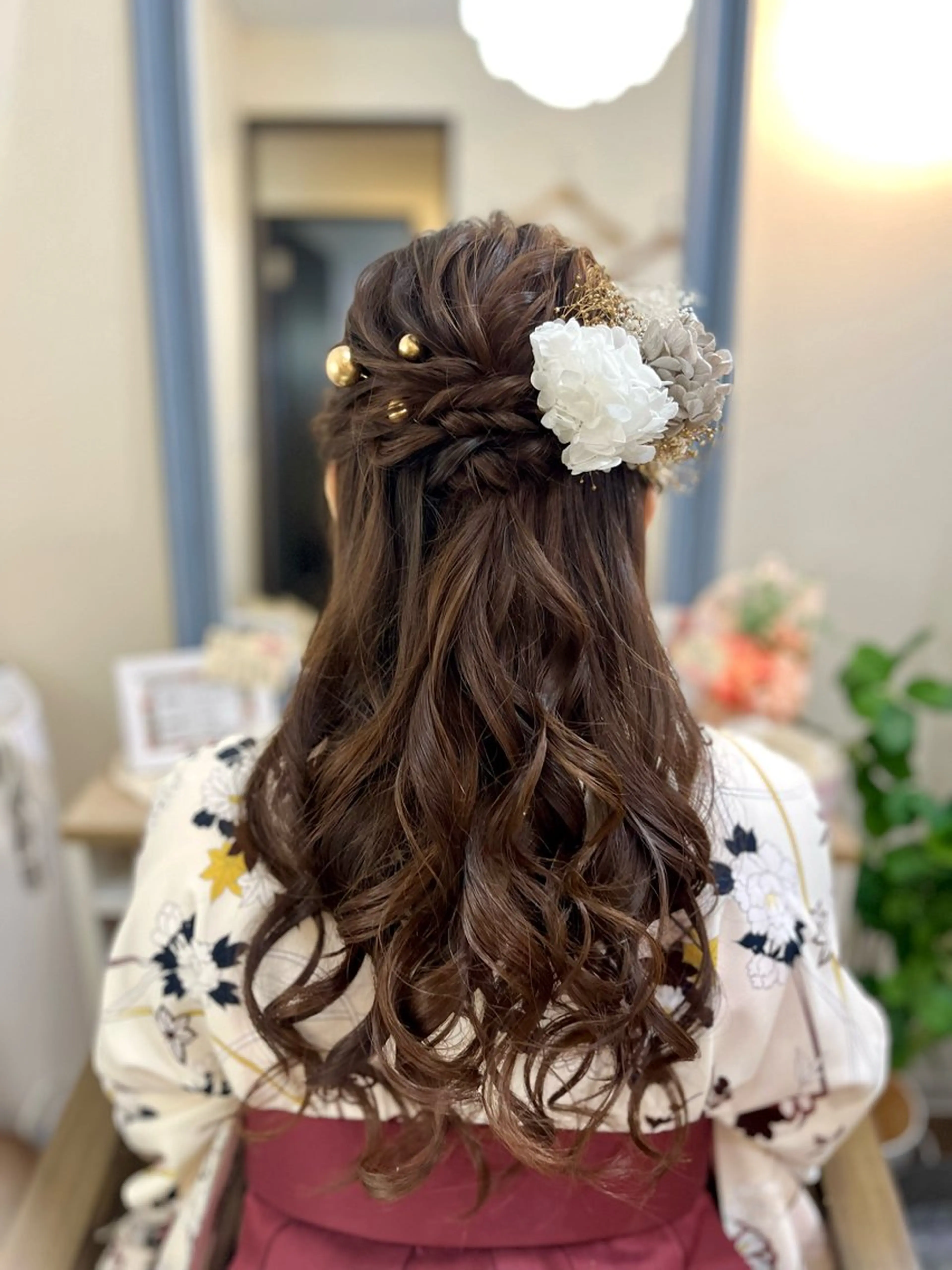 ヘアアレンジ ハーフアップ 似合わせヘアメイク 💐オダギリチアキのヘアスタイル