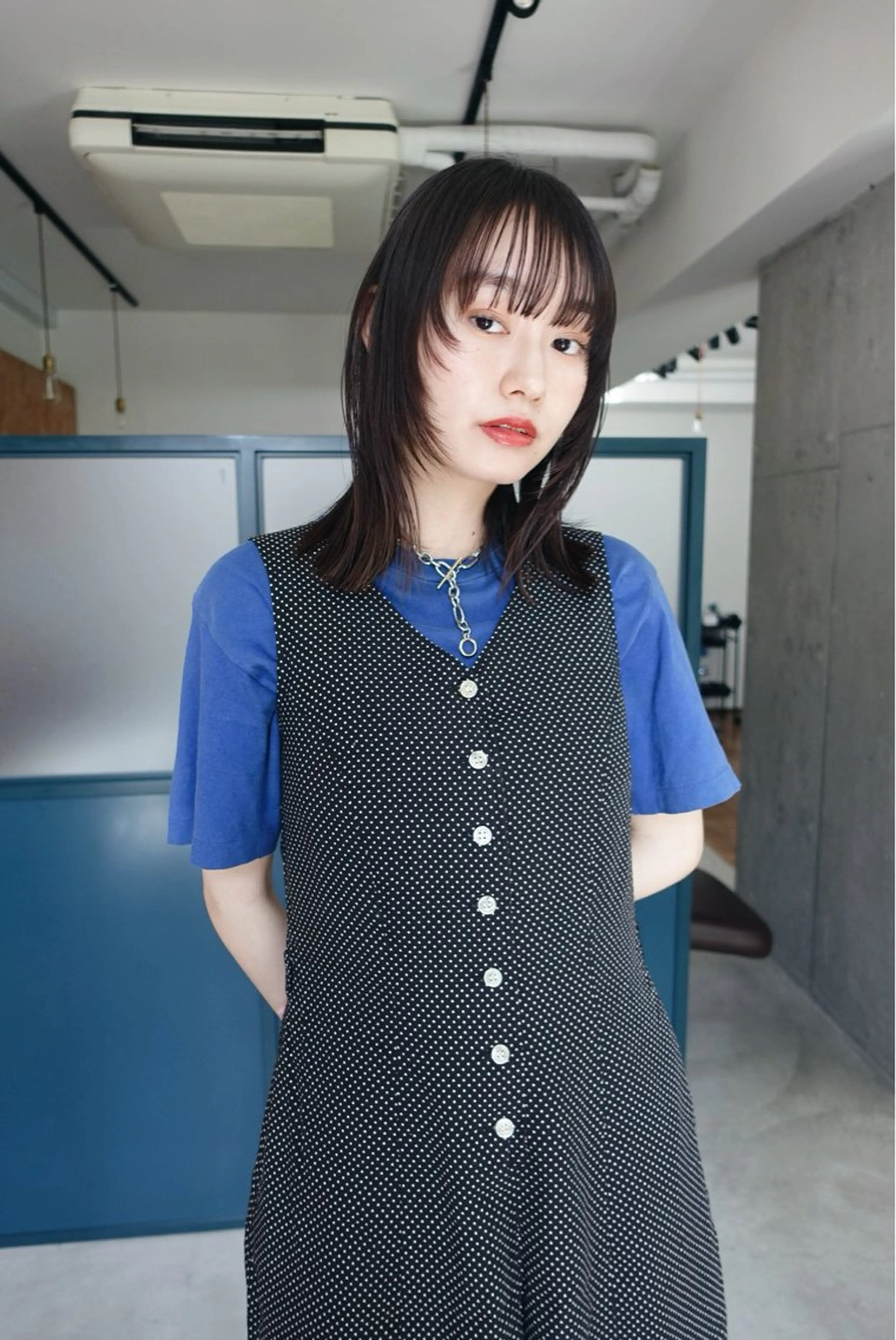 ミディアム カラー 暖色/パーマ 🌼クニトウメイのヘアスタイル