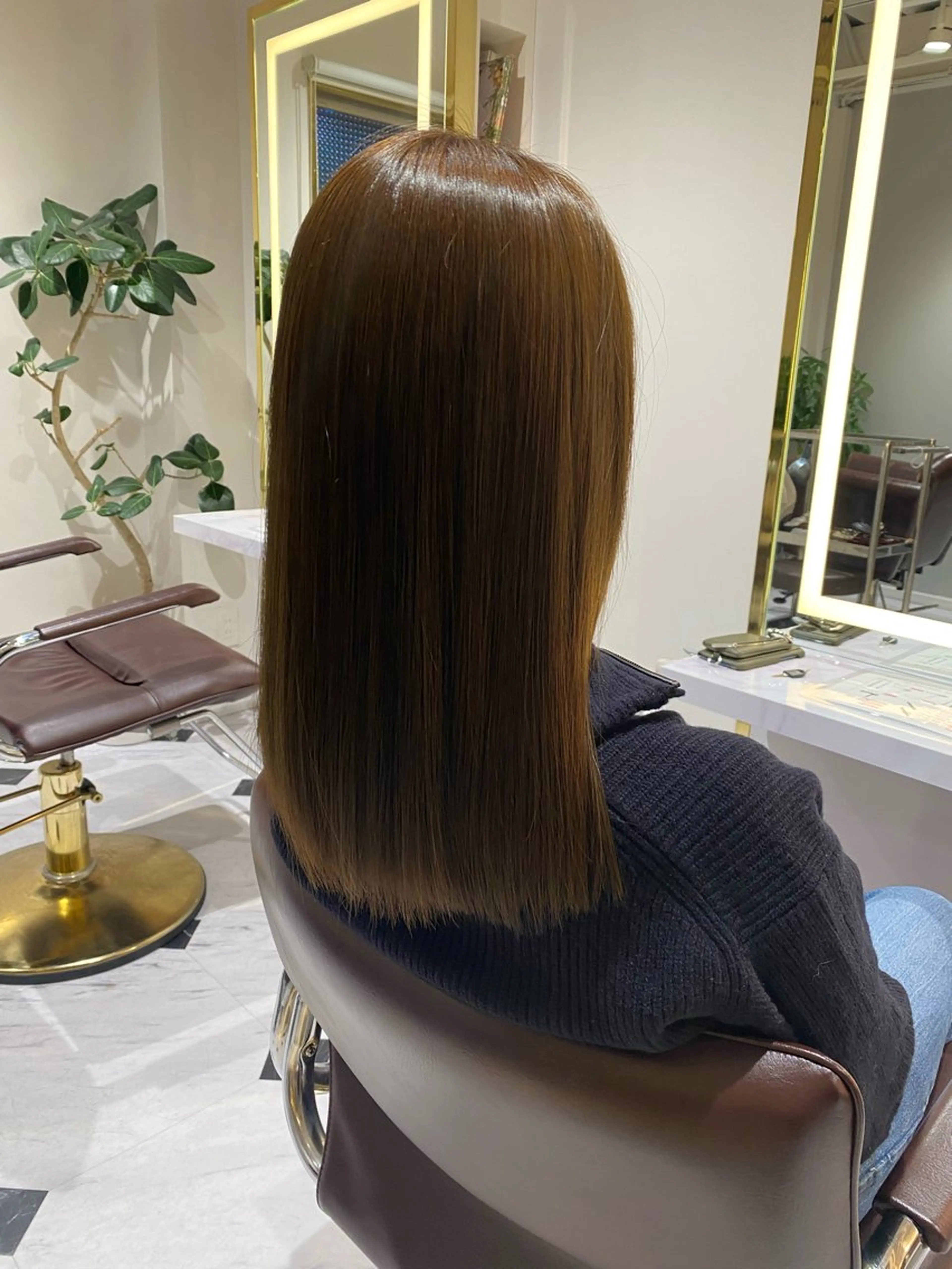 ミディアム カラー 伸ばしかけ 髪質改善 ヘアカラー トリートメント 梅田中崎町髪質改善 /オキヒロト/エコルのヘアスタイル