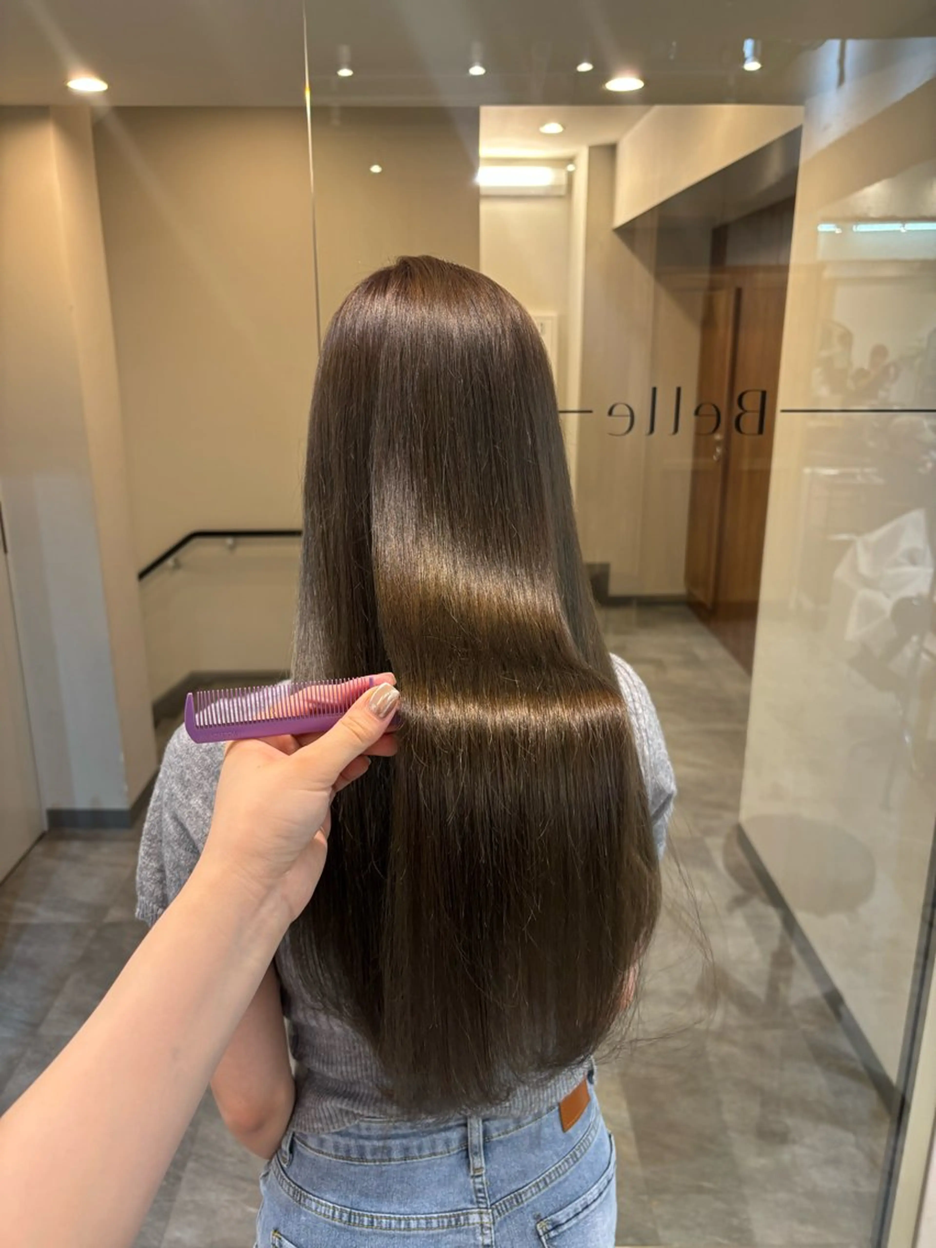 ロング カラー ベージュカラー 透明感カラー セピアベージュ ヘアカラー トリートメント 🐰メンズカット 募集中/ゆな🐰のヘアスタイル