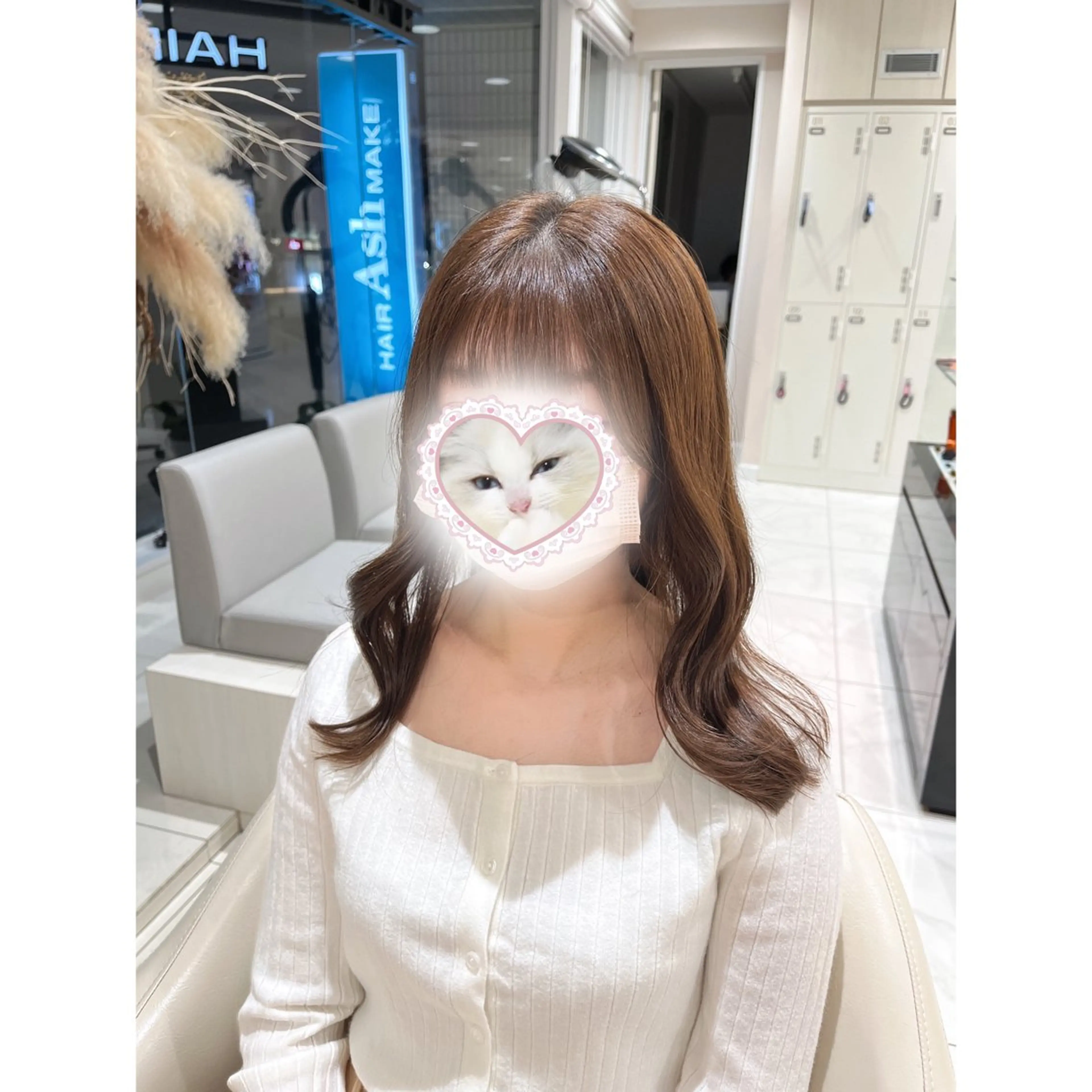 セミロング カラー 韓国ヘア 🎀中川綾乃🎀のヘアスタイル