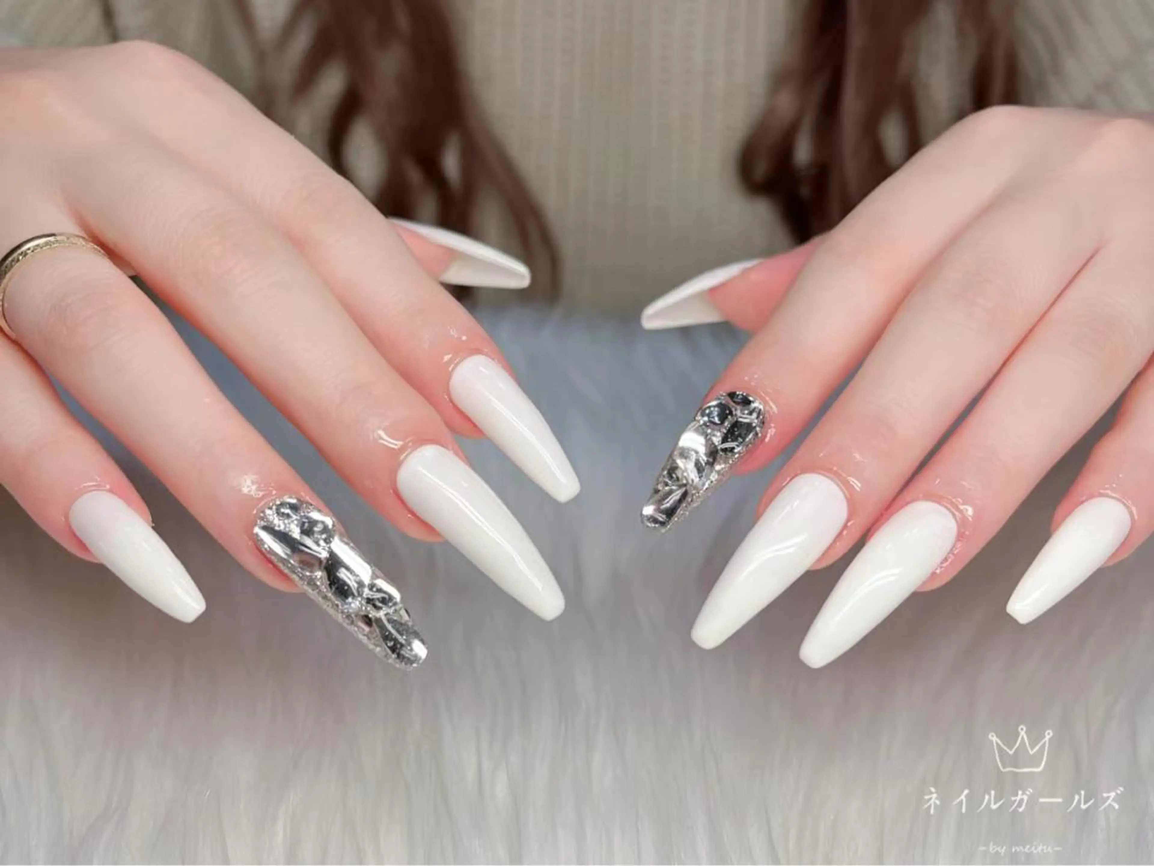 ハンド／チップ長さ出しワンカラー　¥7,980の写真