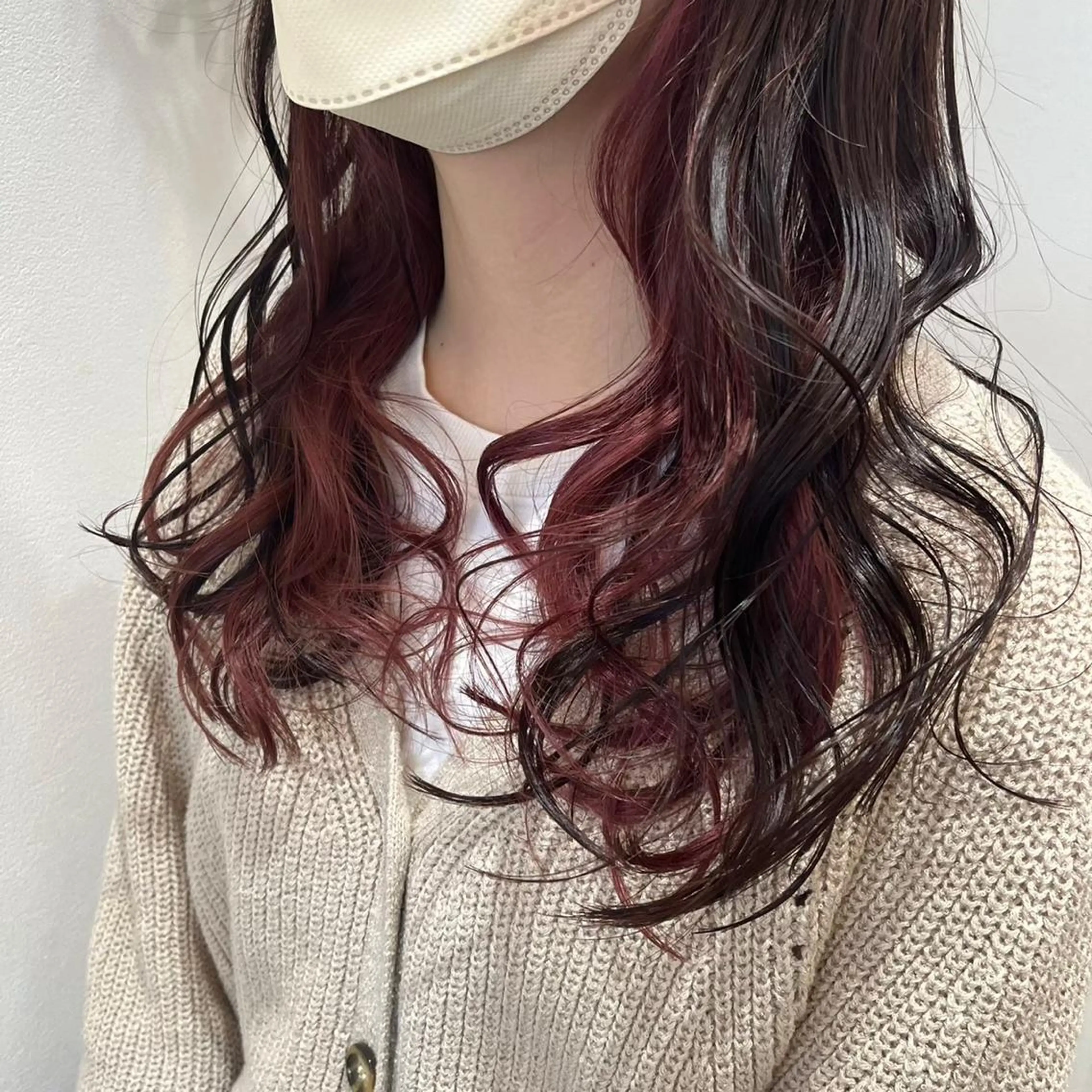 ロング カラー ヘアアレンジ ヘアカラー MIRUKA/ 暖色カラー/ベージュのヘアスタイル