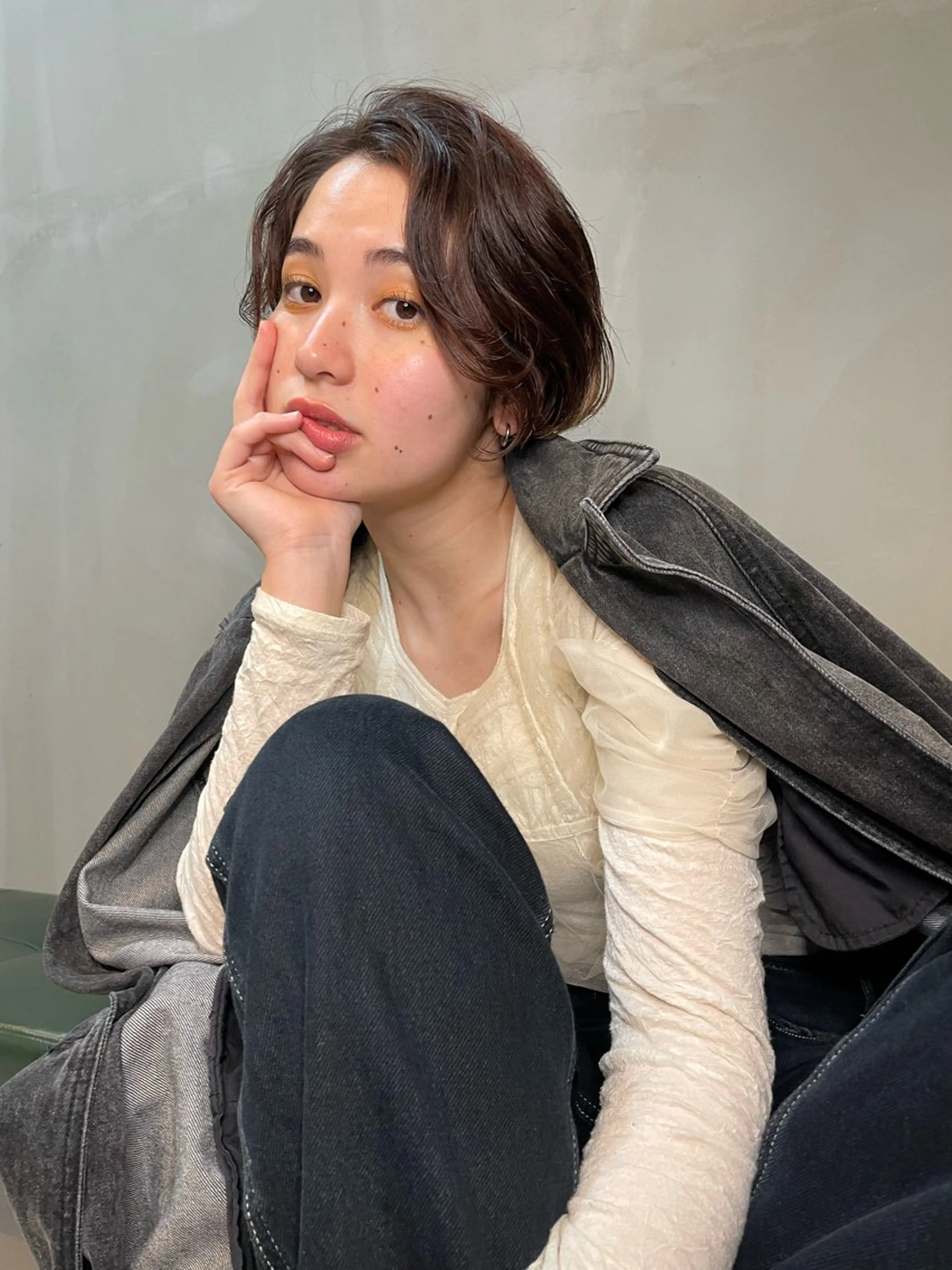 ショート カラー カット ヘアカラー トリートメント ショート/ボブ/ 心斎橋/宮脇美奈のヘアスタイル