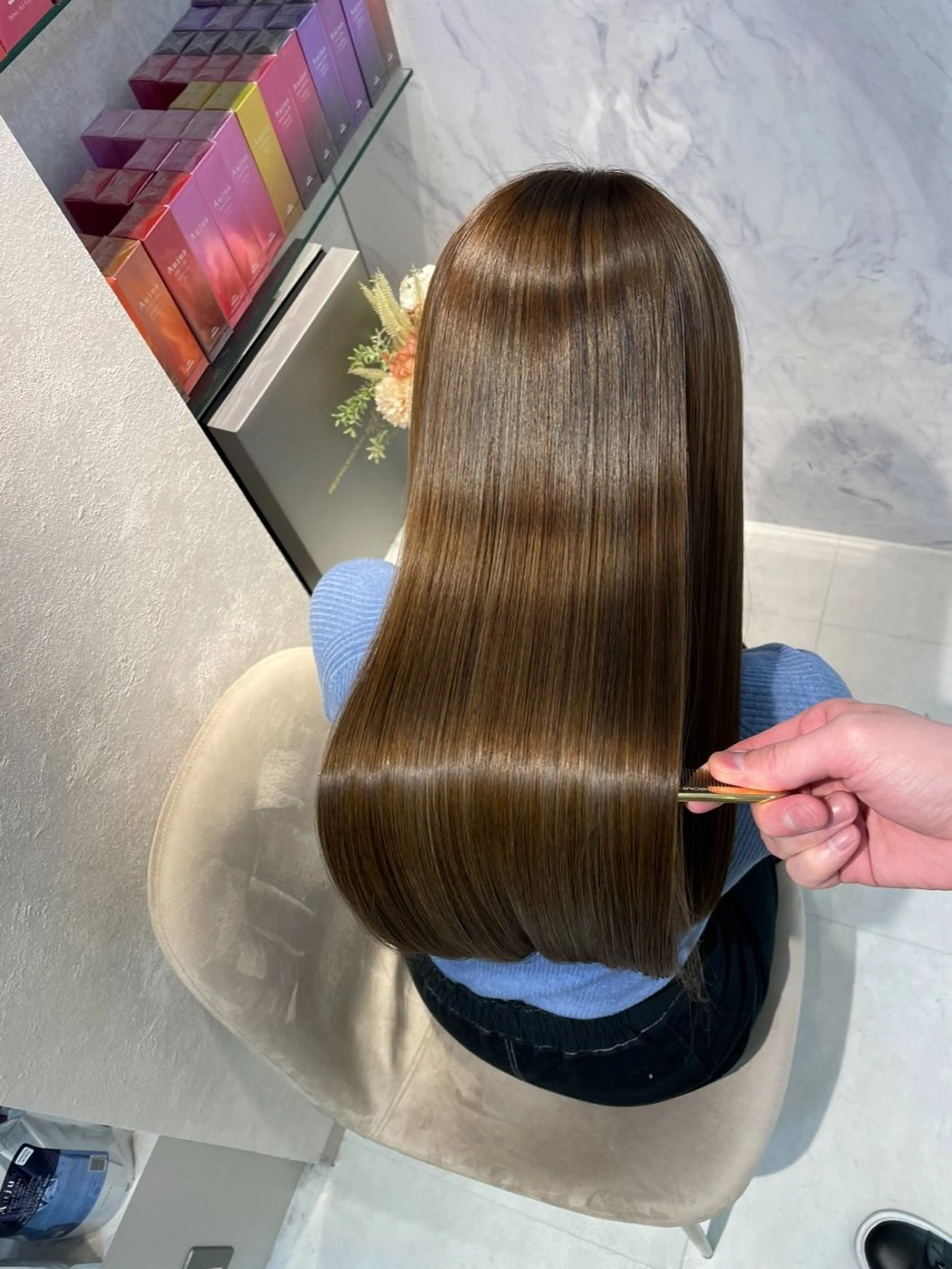 ロング カット ヘアカラー トリートメント 新宿No.1艶髪矯正 美艶カラー/FUKAのヘアスタイル