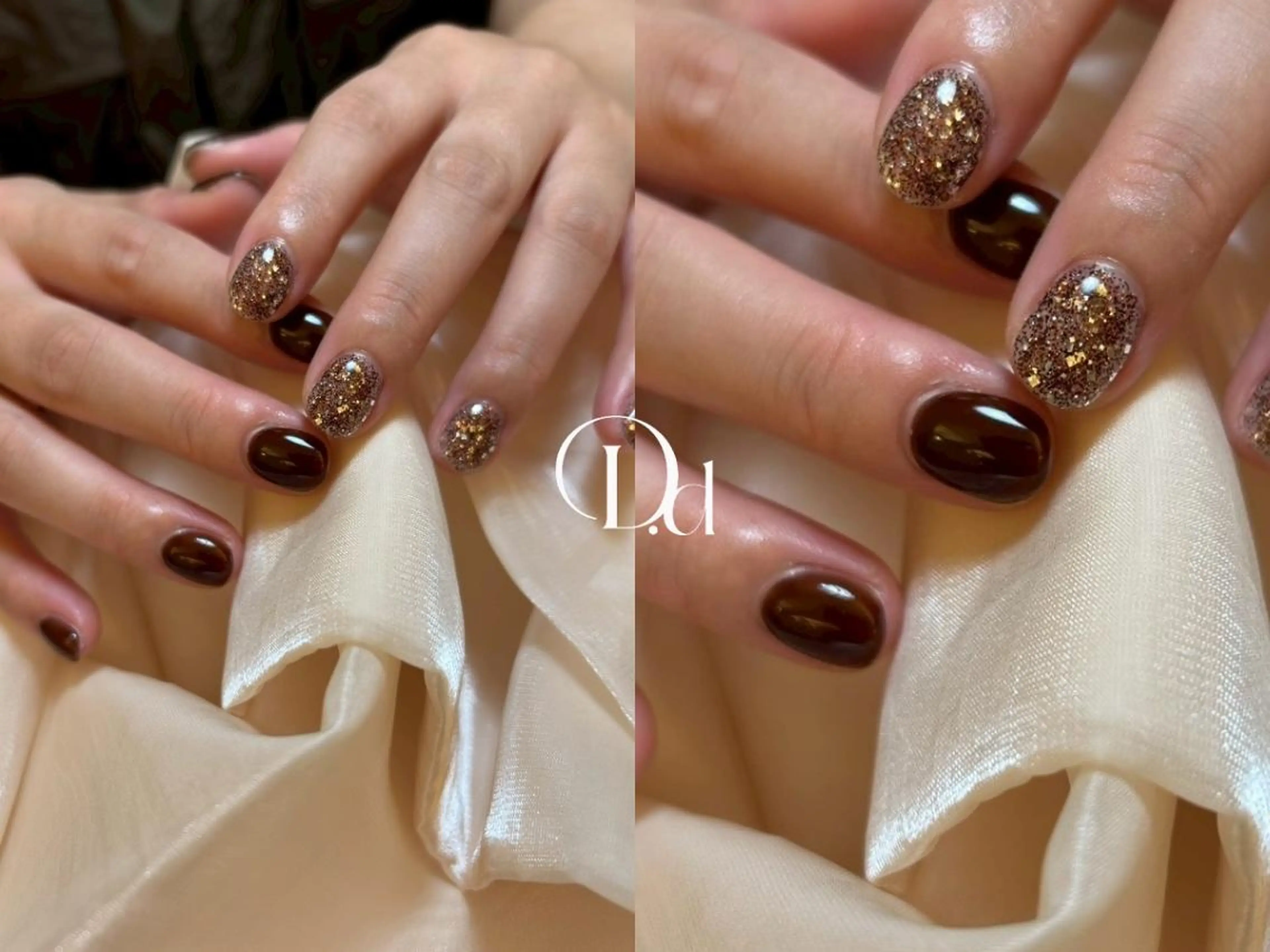 ネイル アートネイル ゴールド 韓国ネイル マグネットネイル マットネイル 💕D.d nail Hideyo🌸のネイルデザイン