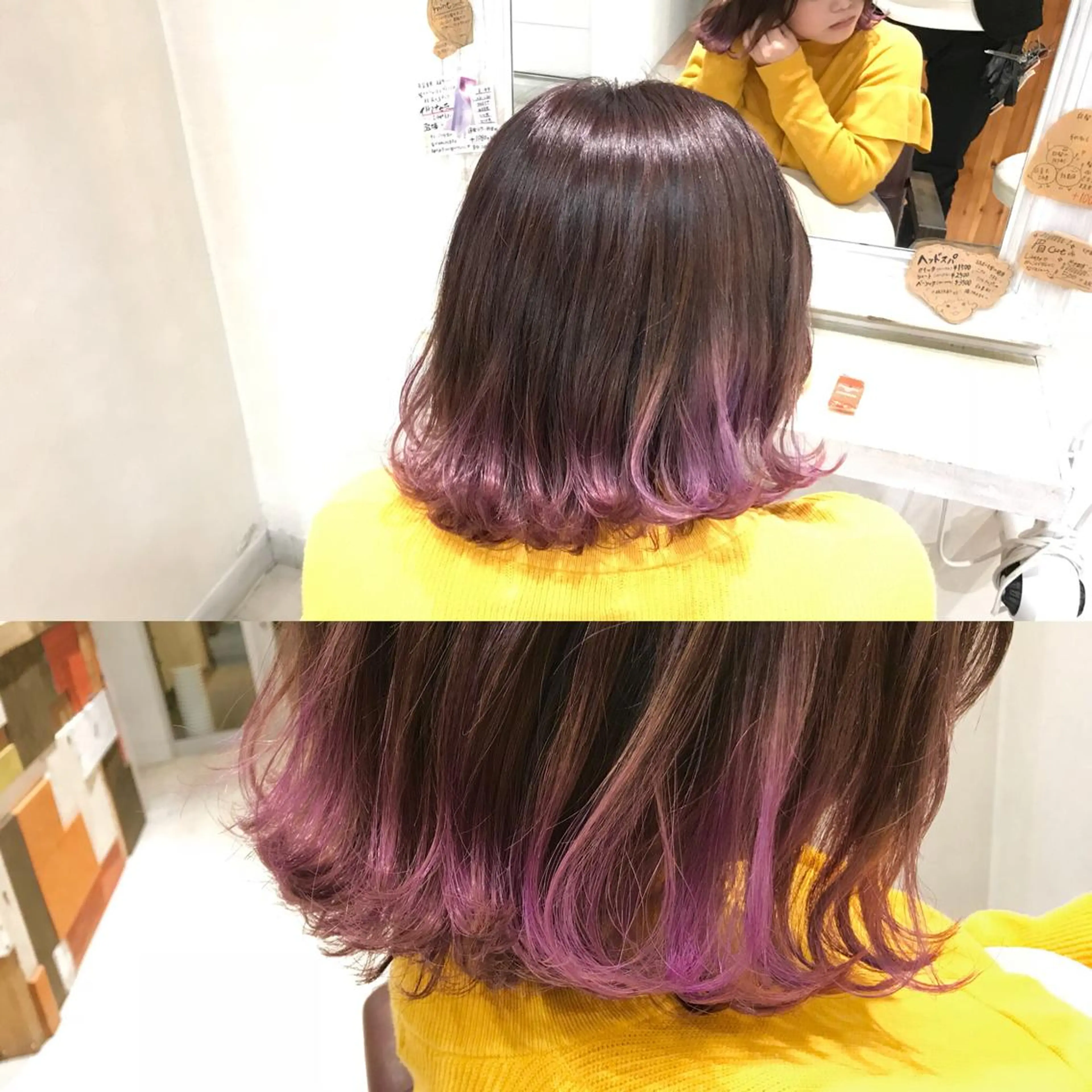 ショート カラー グラデーションカラー バイオレットカラー メンズ指名多数!! SiLO 田島のヘアスタイル