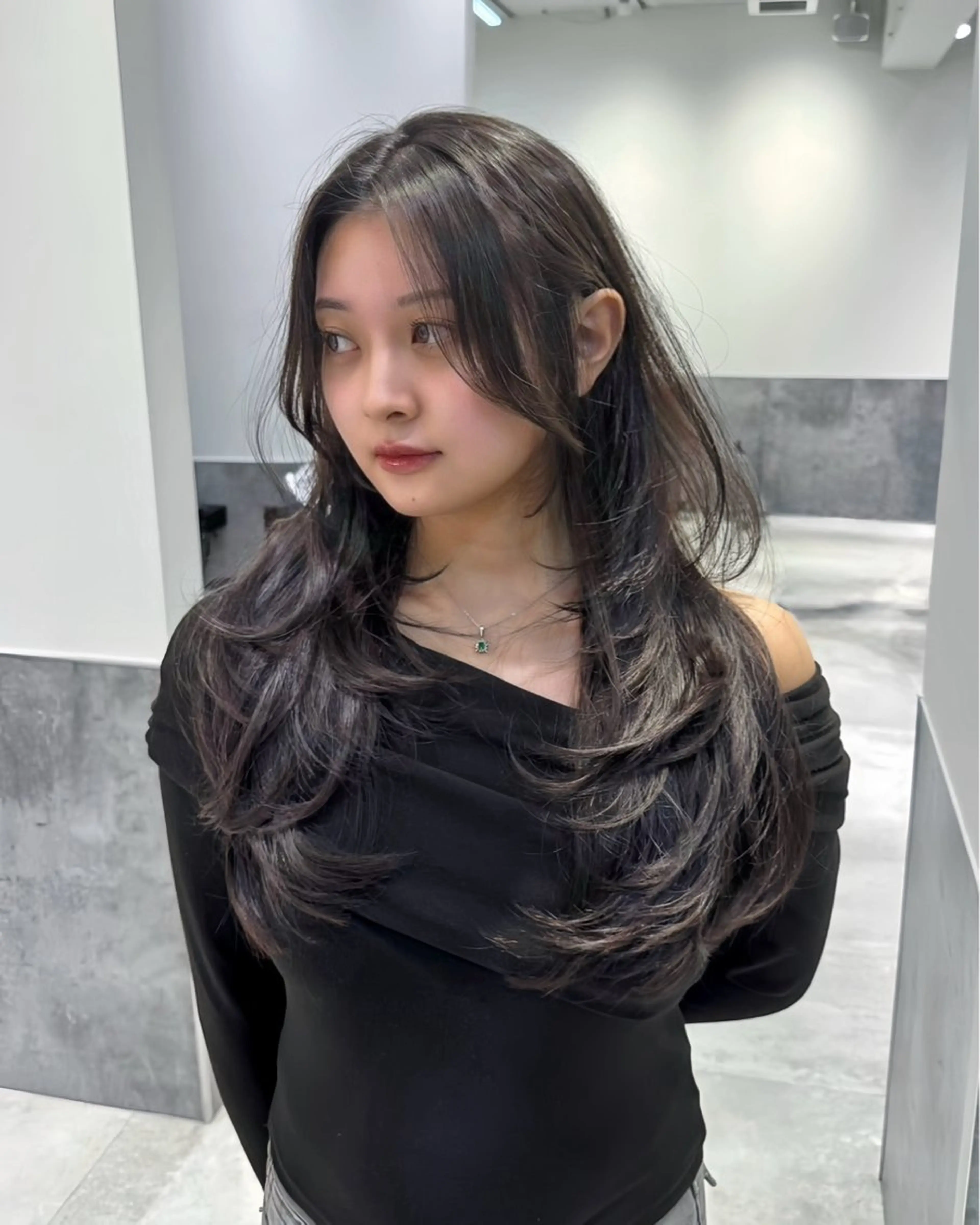 ロング 顔周りカット レイヤーカット カット ヘアカラー トリートメント 韓国系支持率No.1 レイヤー特化/きょうのヘアスタイル