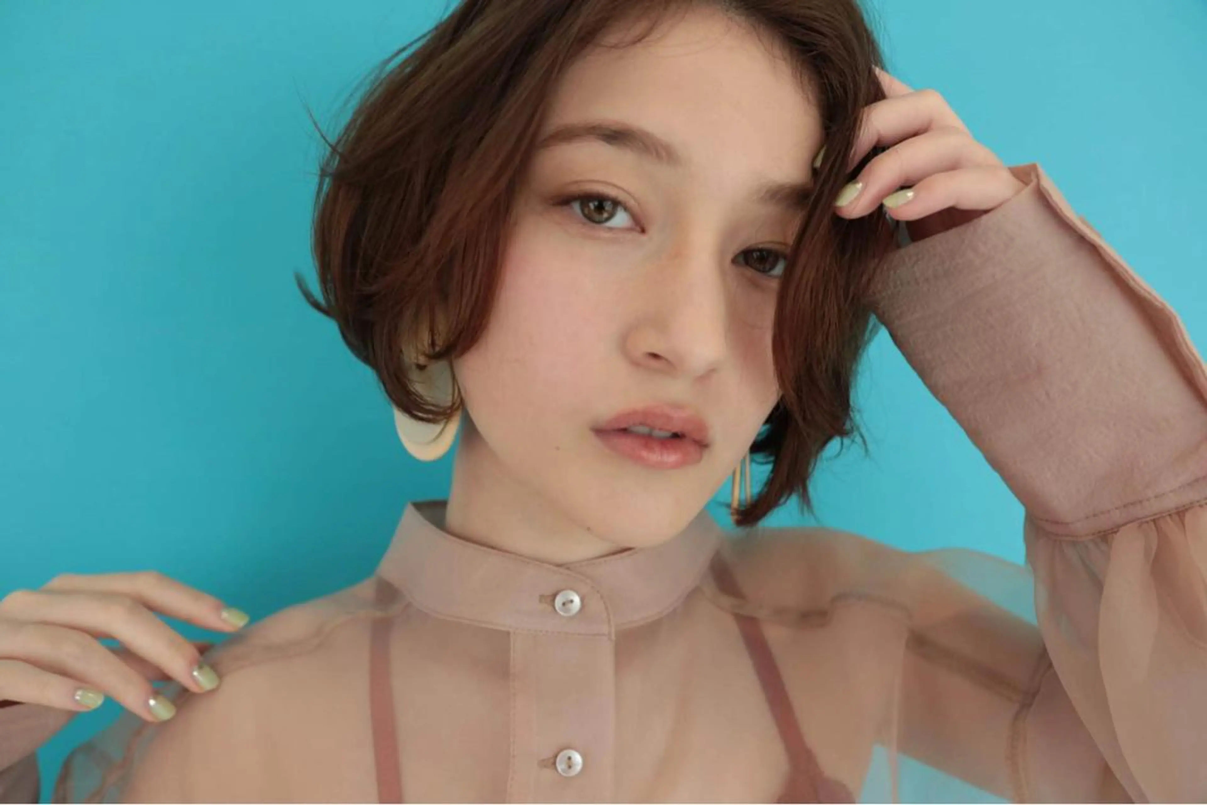 ショート カラー パーマ ナガミネアリサ/ 学芸大学/海外ヘアのヘアスタイル