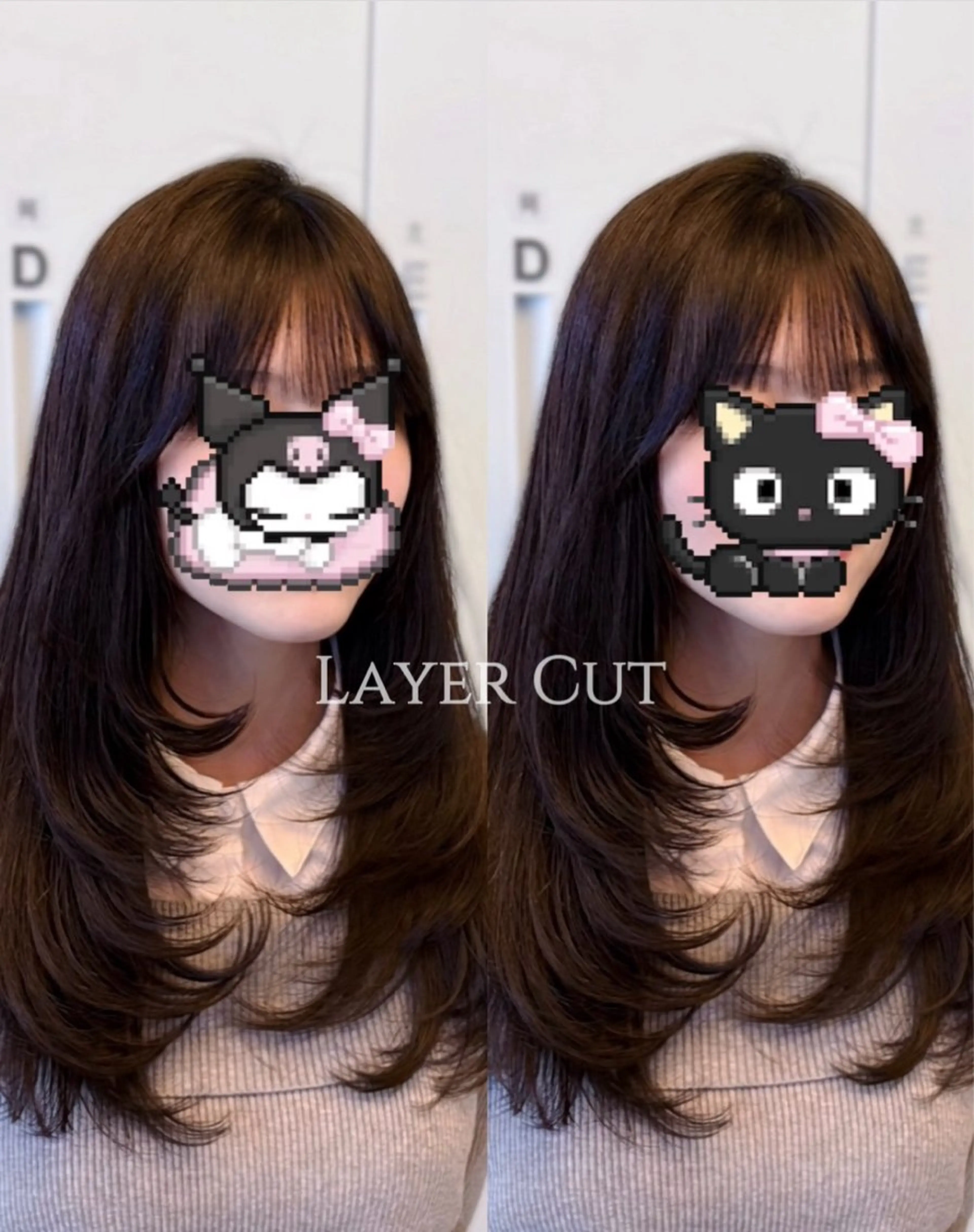 【営業後メニュー】 レイヤーカット＋スタイル撮影モデル - ̗̀⚠︎ ̖́-ミニモ、SNSなどにお顔を載せても大丈夫な方の写真