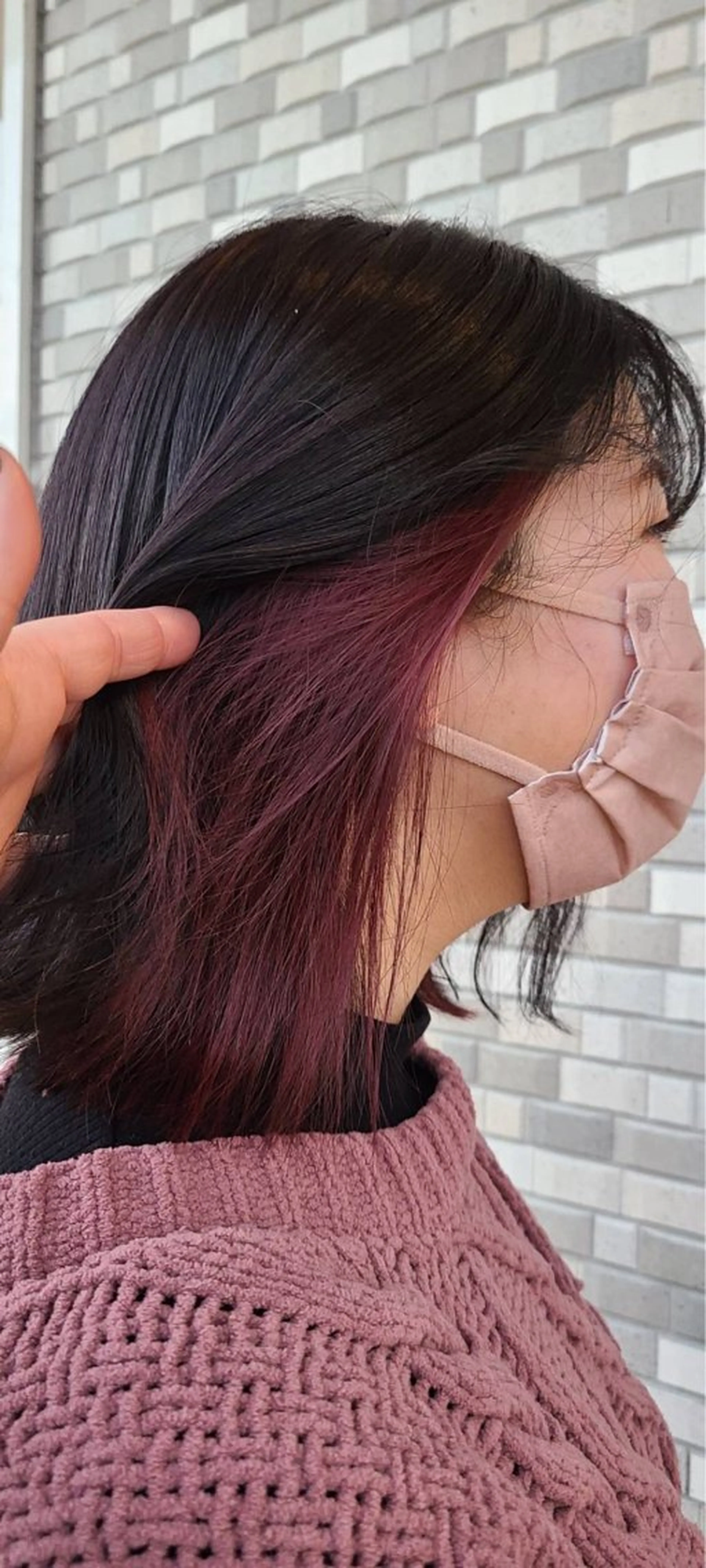 ロング カラー ブリーチ インナーカラー ピンクカラー レッドカラー バイオレットカラー 🎀tokute ナオ🧸のヘアスタイル