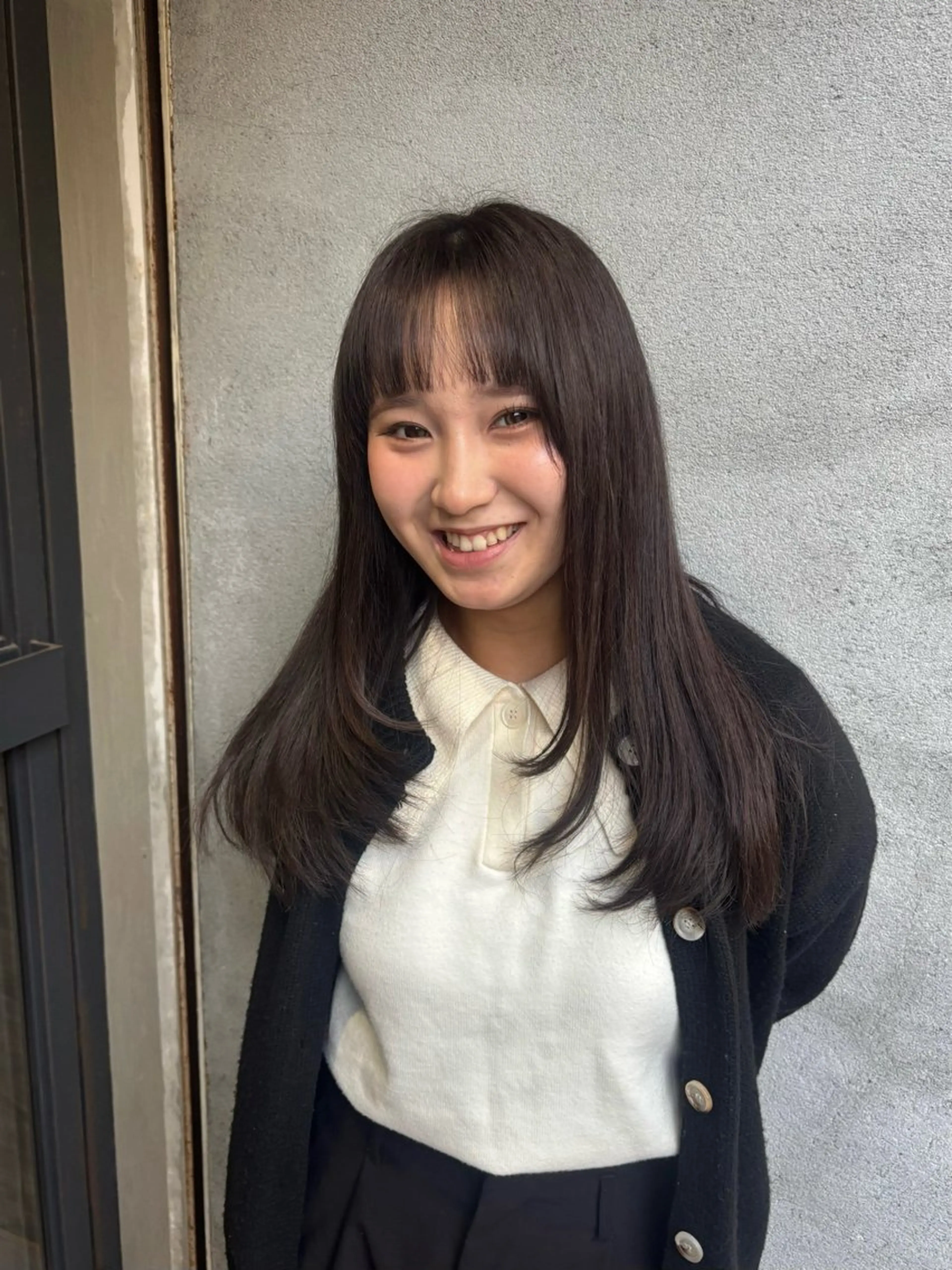 ロング カラー 透明感カラー グレージュ ラベンダーカラー レイヤーカット カット ヘアカラー トリートメント ボブ/可愛いスタイル ⠀ゆらのヘアスタイル