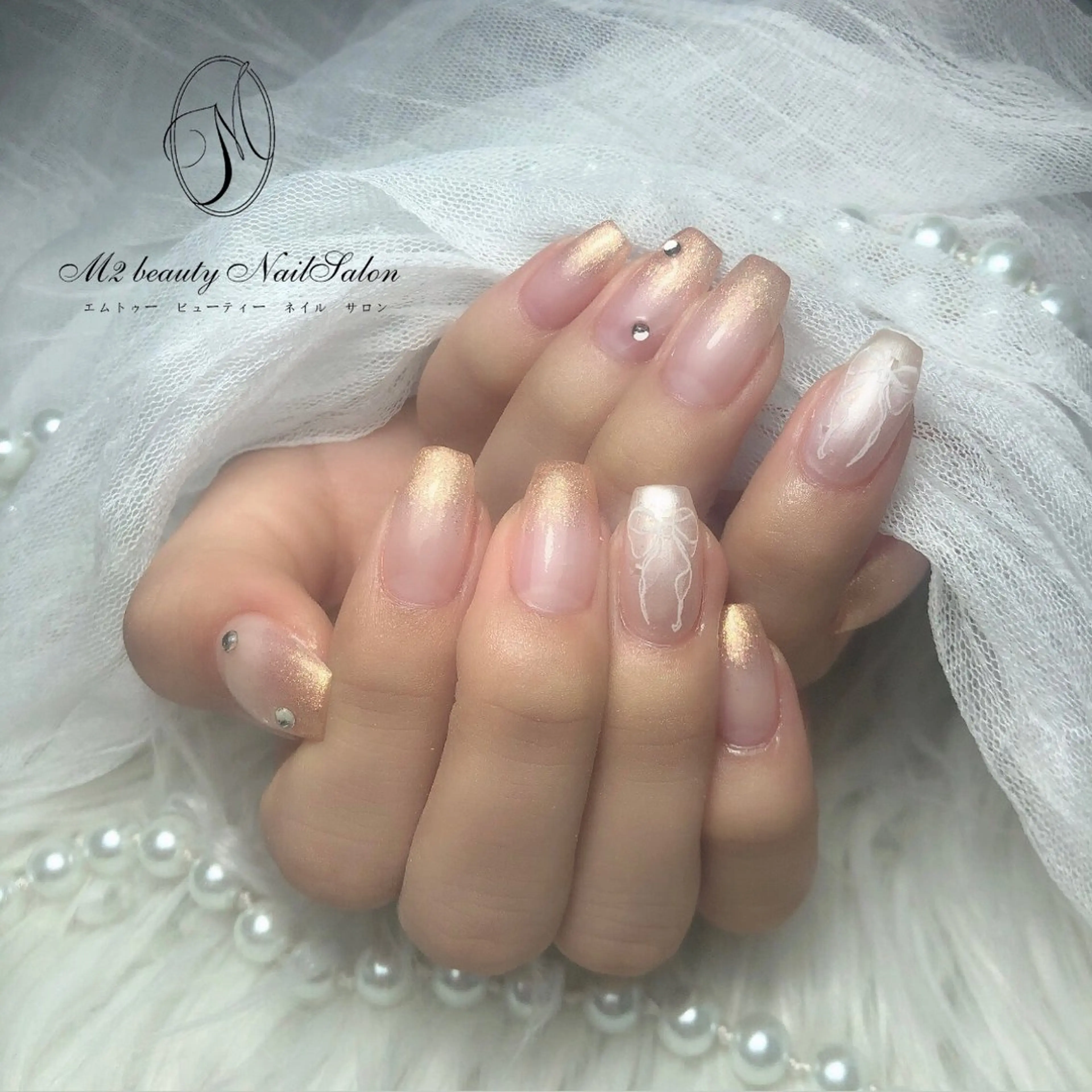 ネイル アートネイル 長さ出し ジェルネイル パラジェル スカルプネイル ハンドネイル M2 beauty Nankaのネイルデザイン