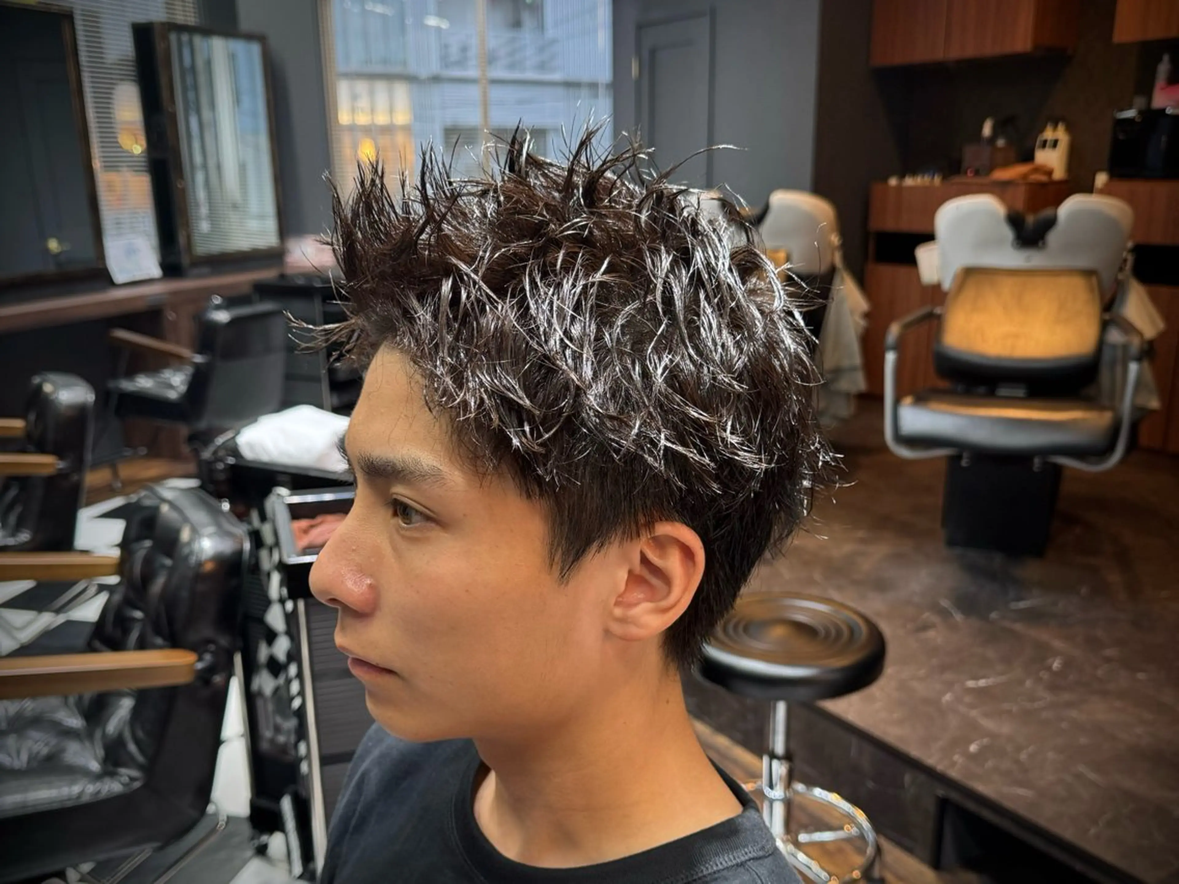 ショート パーマ メンズ カット パーマ トリートメント ヘアセット メンズ専門美容師 💈高橋和真💈のヘアスタイル