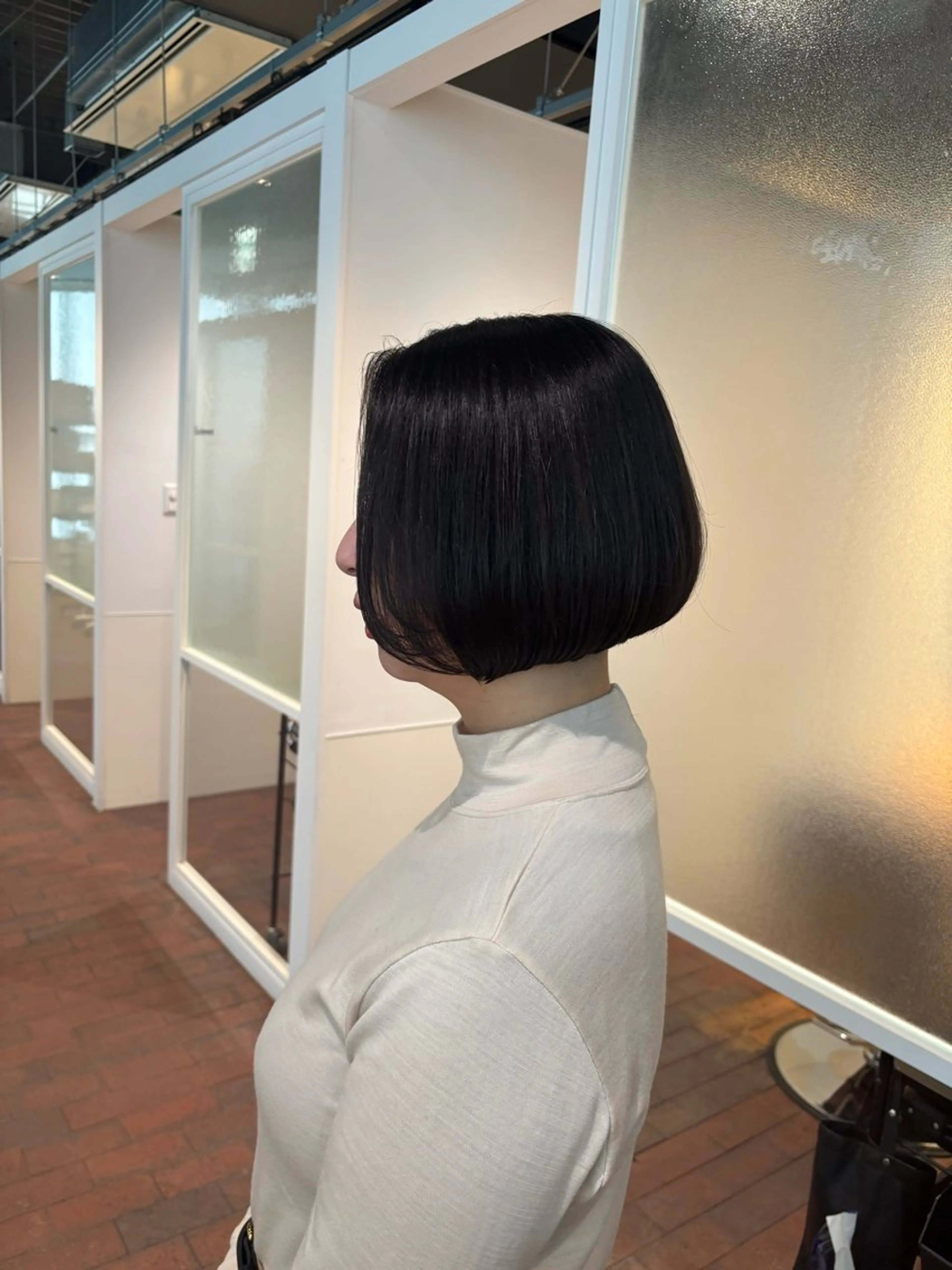 ミディアム ボブ カット マンツーマン 縮毛矯正/マユコのヘアスタイル