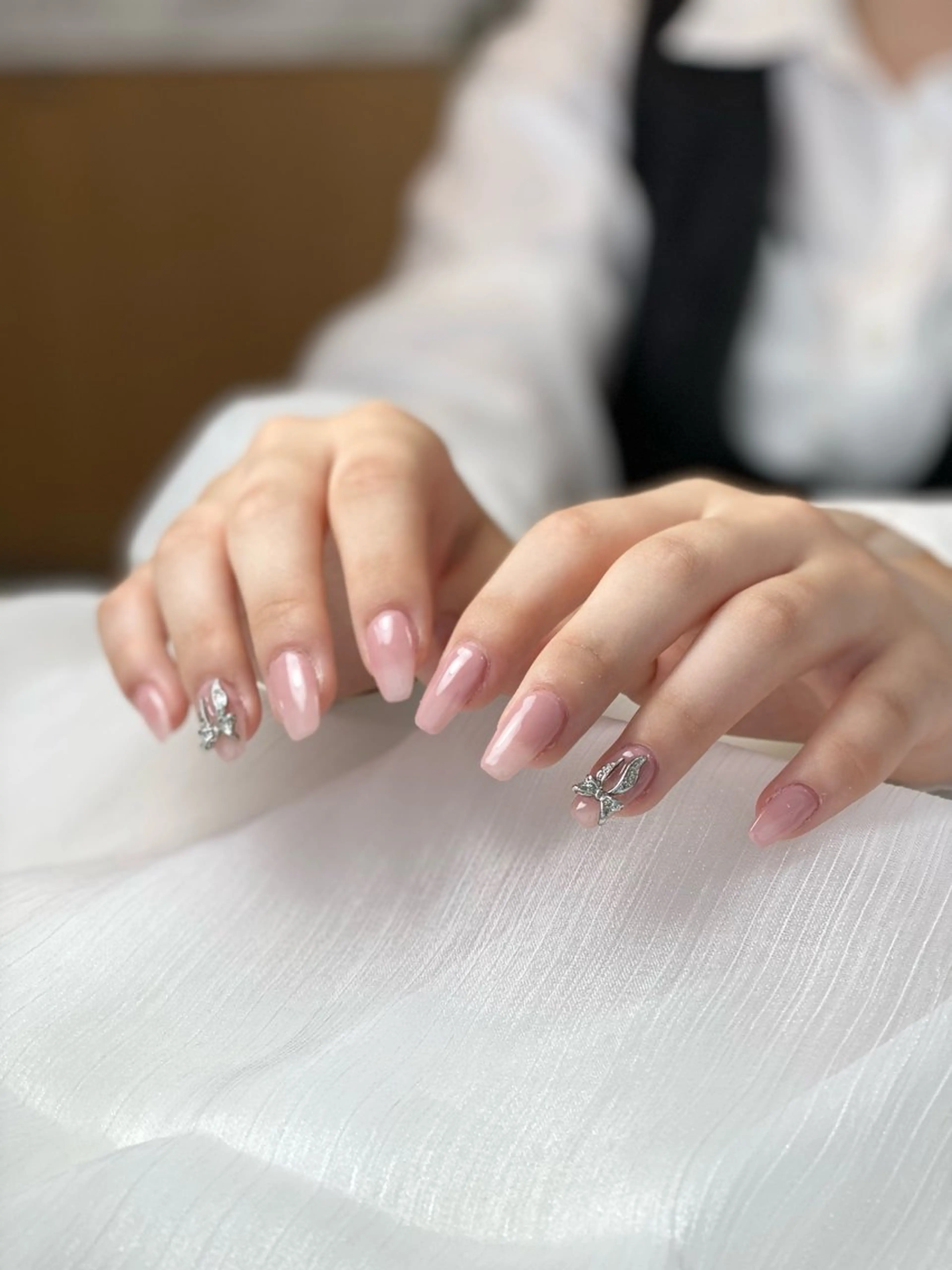 ネイル リボン muguet🎀 chikaのネイルデザイン