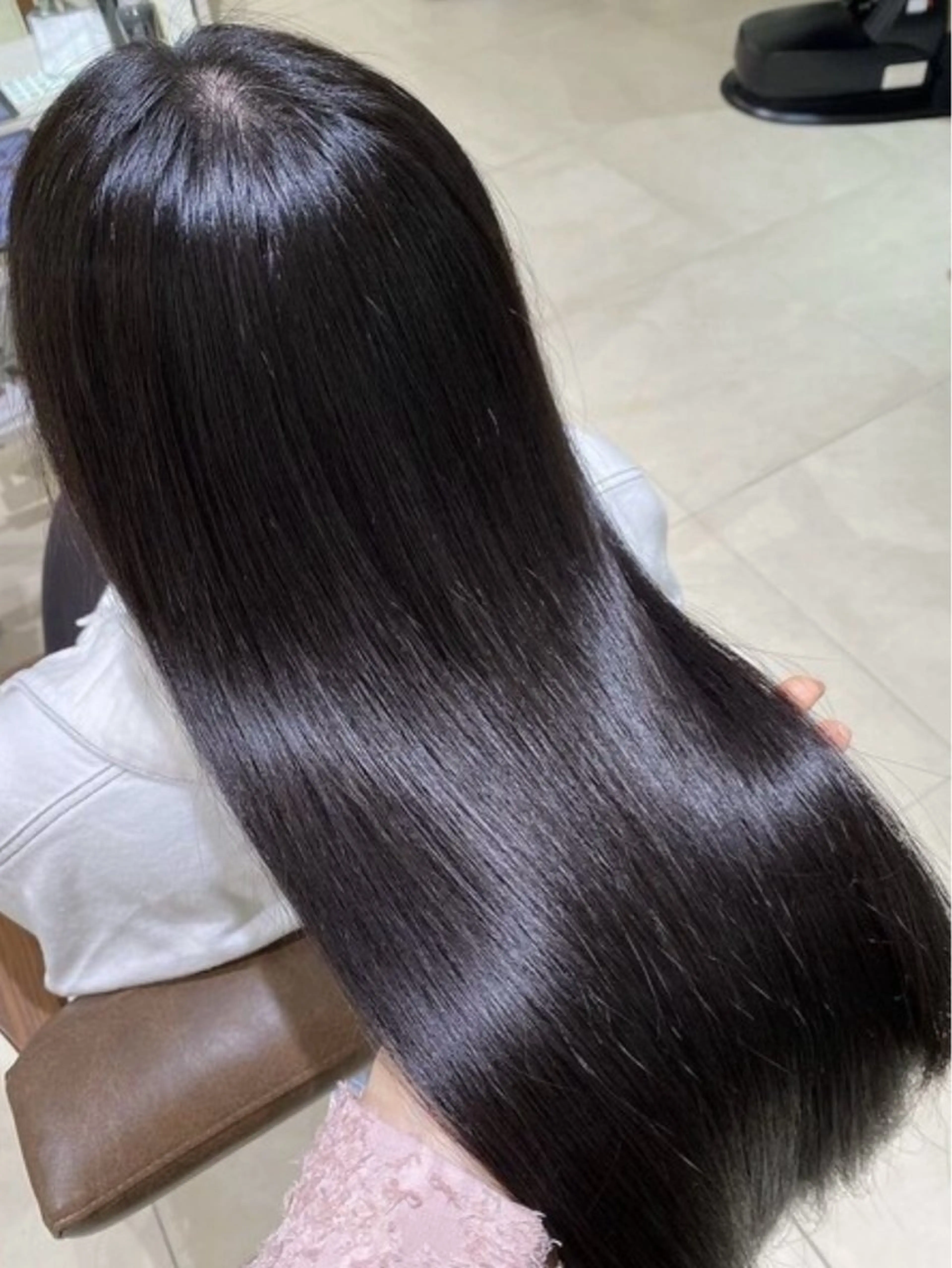 セミロング オリーブ/韓国風 まつパ/himariのヘアスタイル