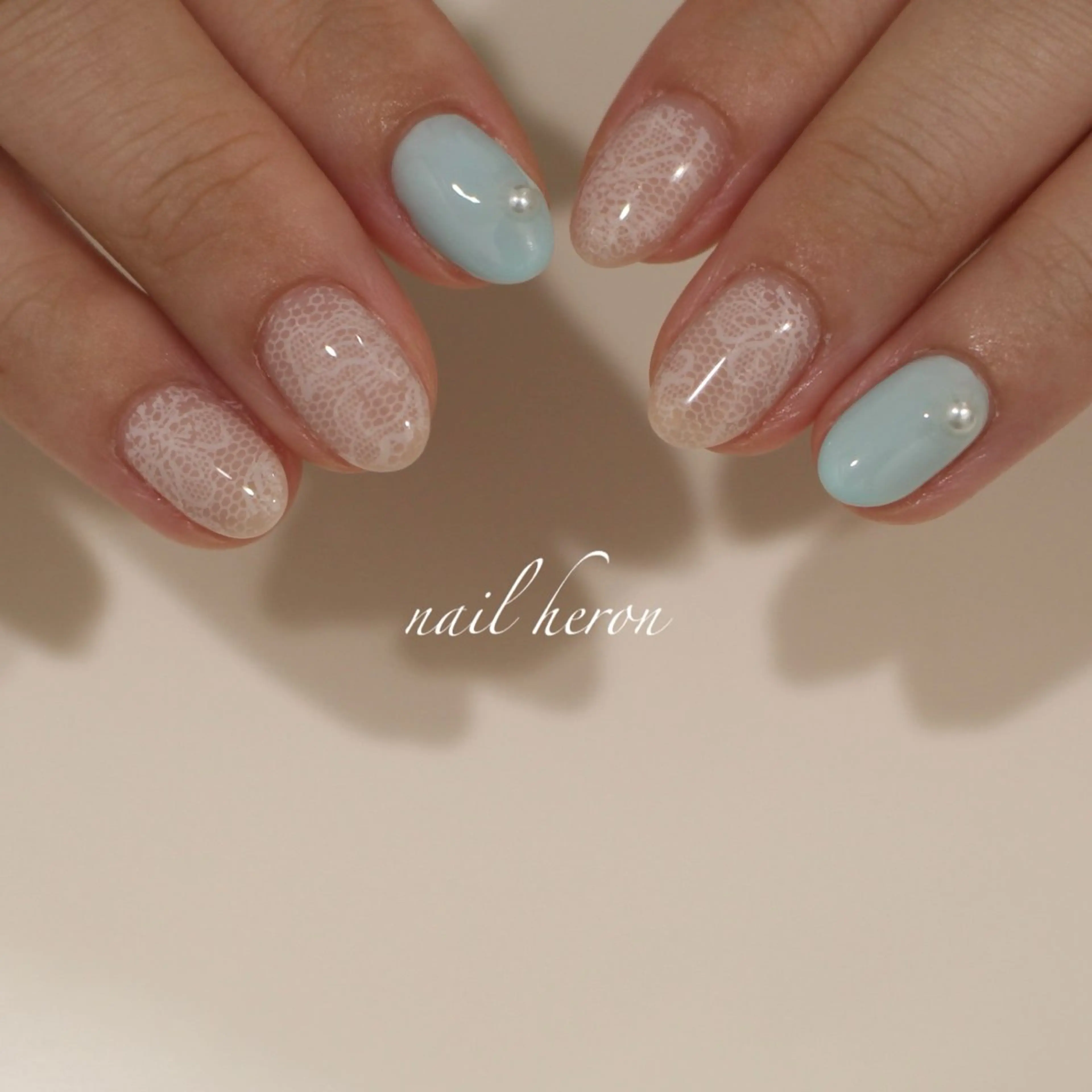 ネイル レース ハンドネイル saki_ nail heronのネイルデザイン