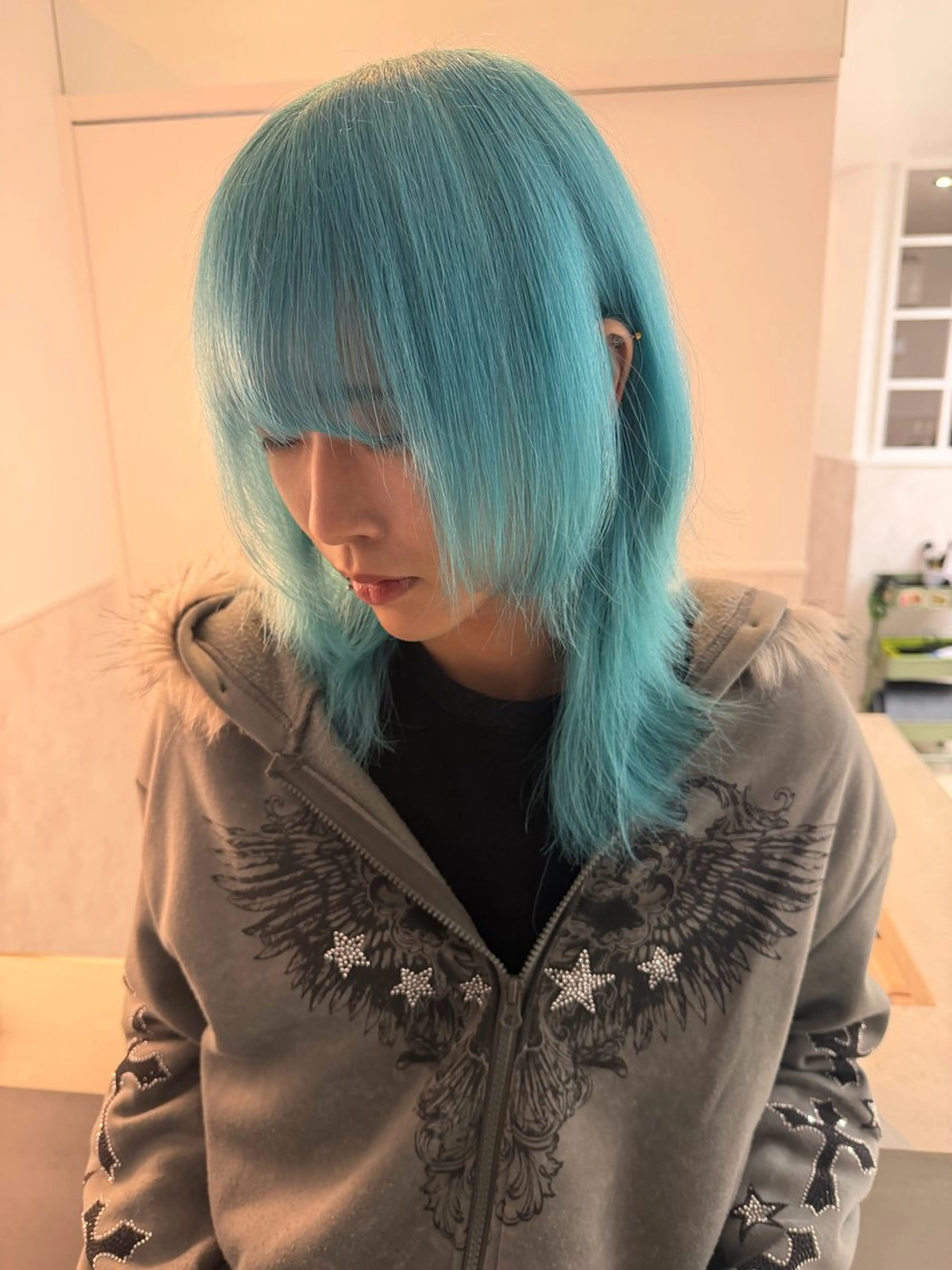 ミディアム カラー メンズ 永野 みゅうのヘアスタイル