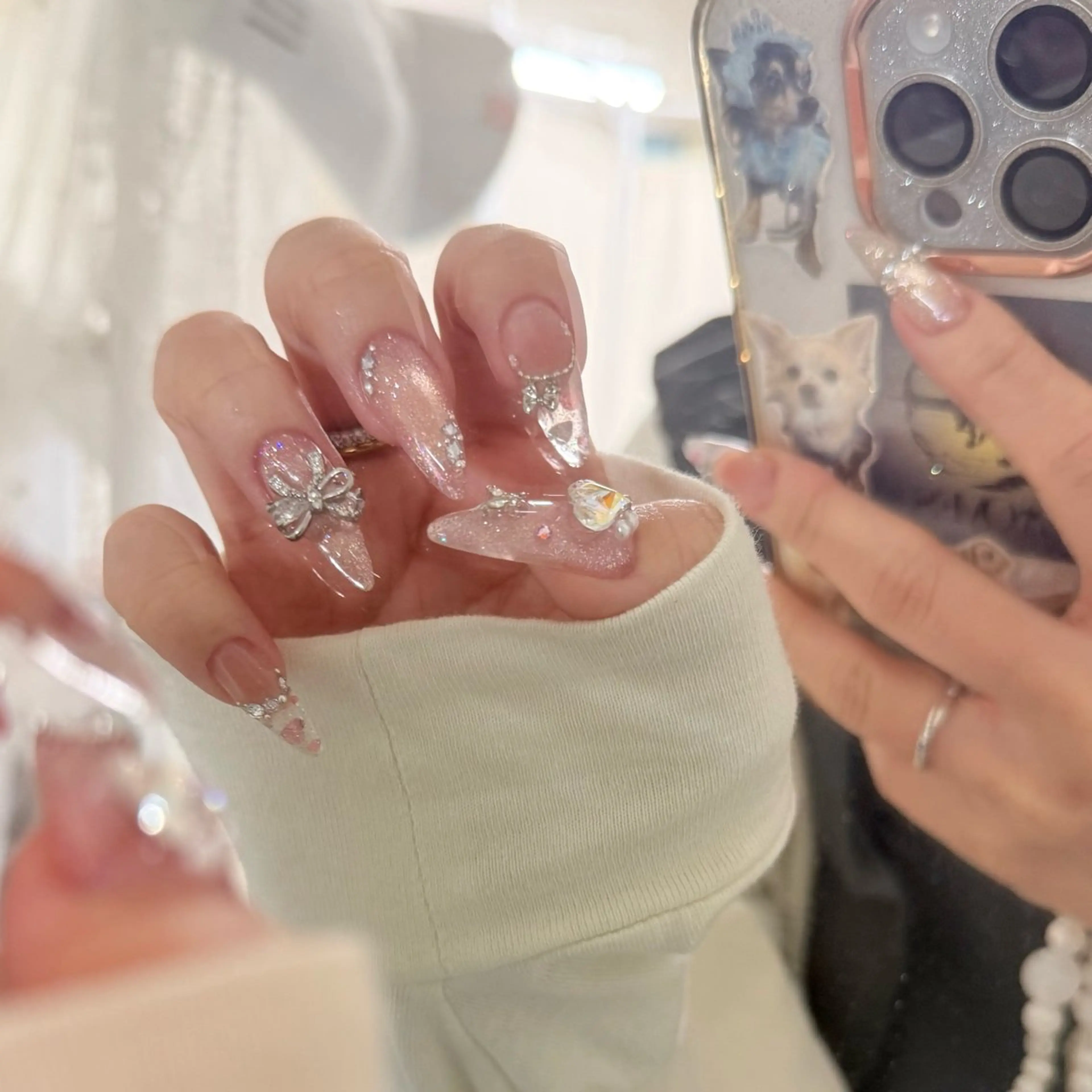 ネイル ハート マグネットネイル スカルプネイル ワンホンネイル ハンドネイル Karen 新宿のネイルデザイン