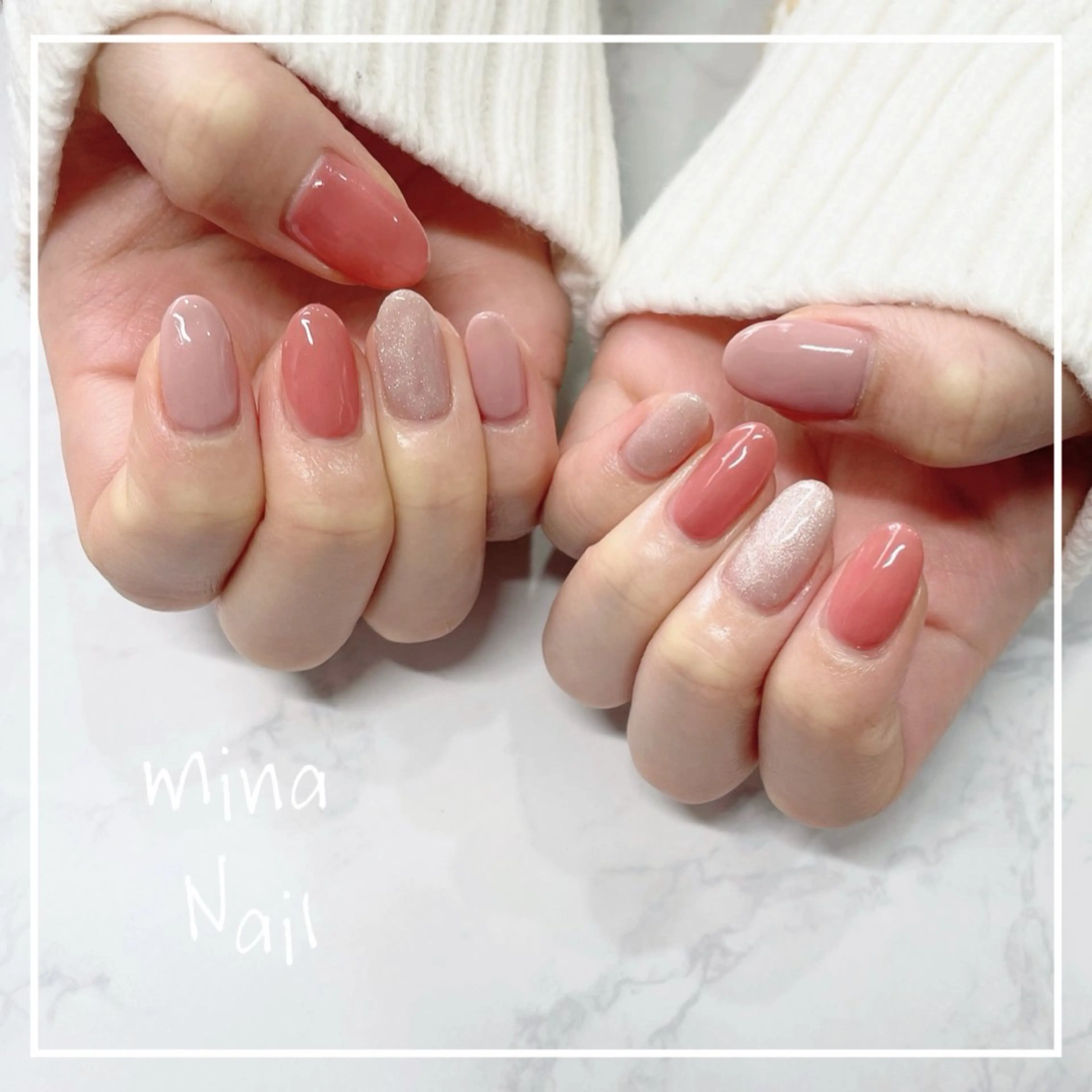 ネイル ジェルネイル ワンカラーネイル mina Nailのネイルデザイン