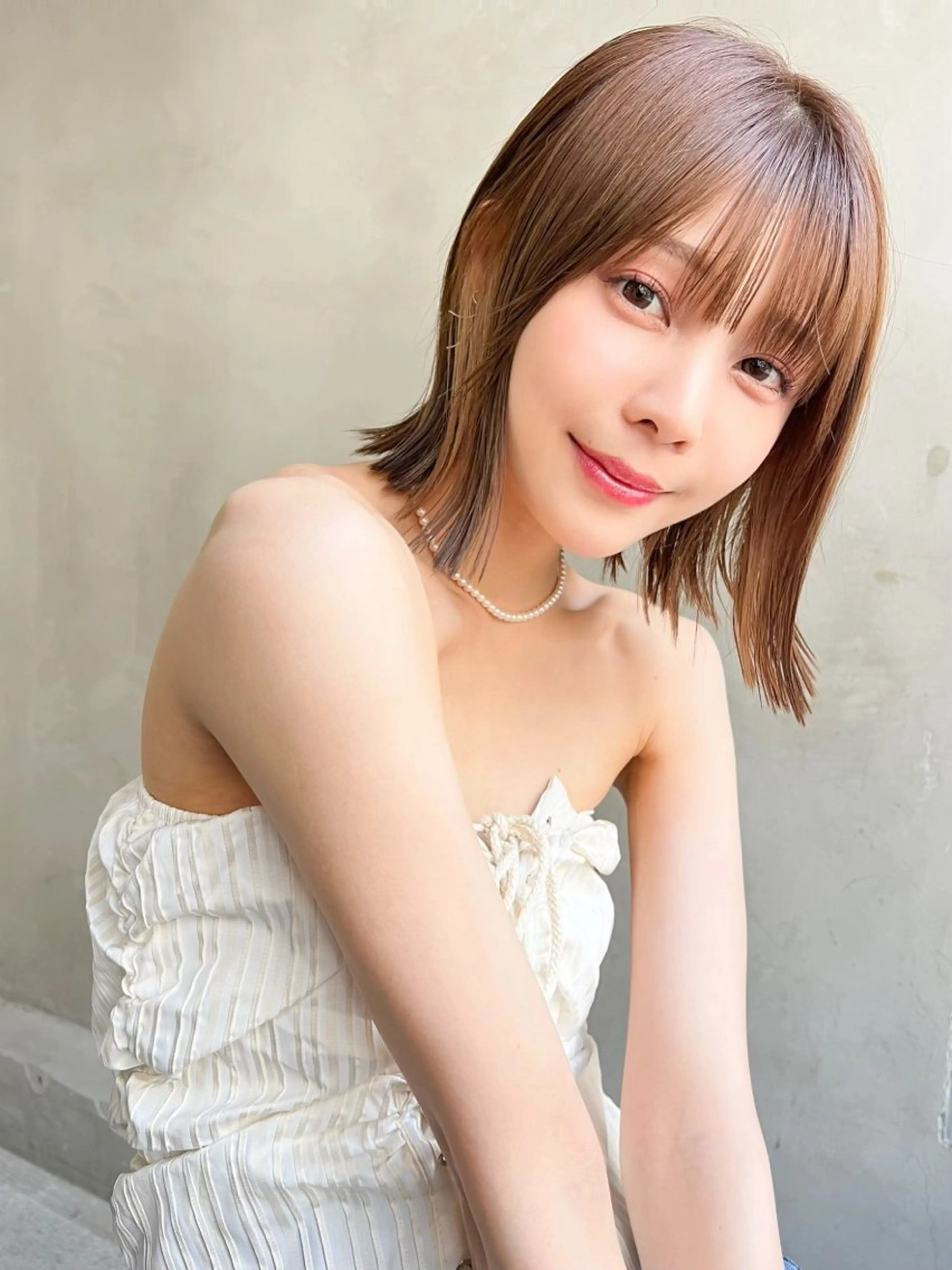 ミディアム カラー 艶髪／韓国ヘア🎀 Kanon︎︎⁺.のヘアスタイル