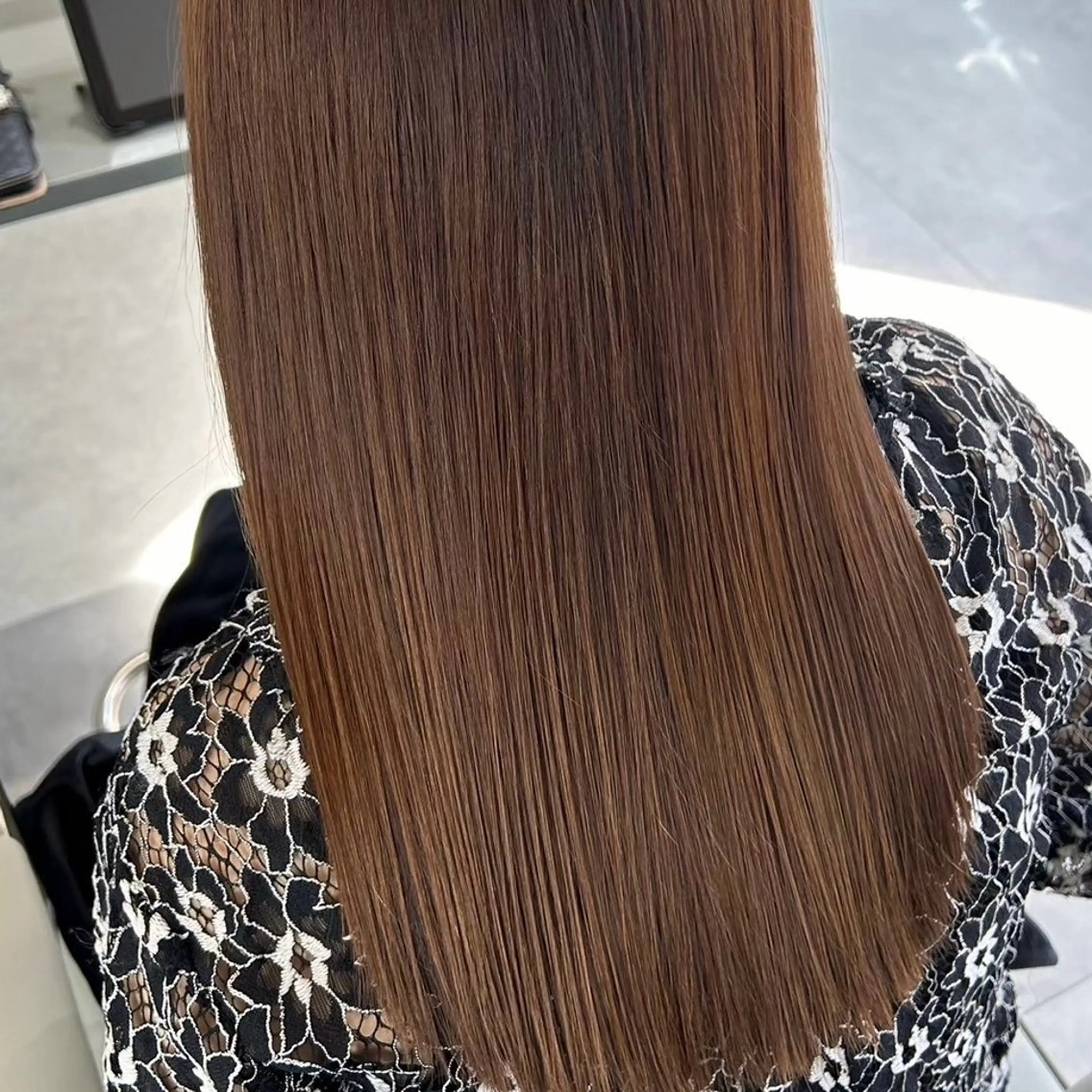 ロング パーマ 縮毛矯正 トリートメント 【nui 茨木】 清水優のヘアスタイル