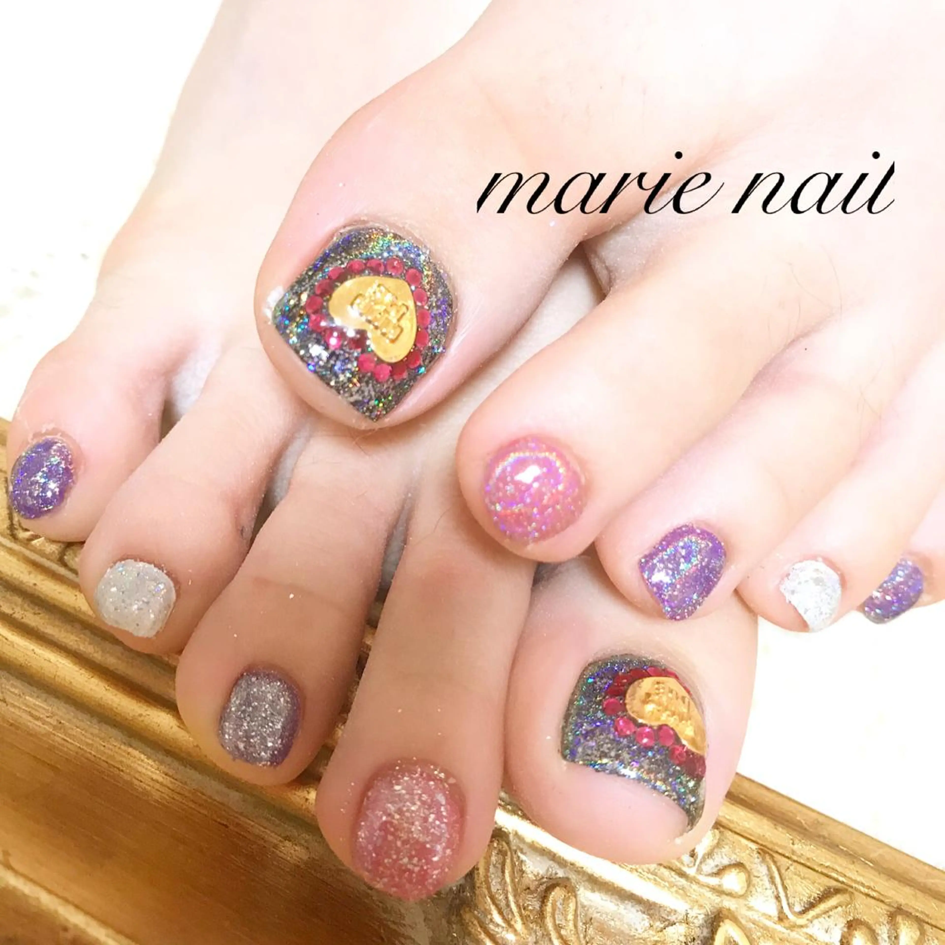 ネイル アートネイル フットネイル marie nailのネイルデザイン