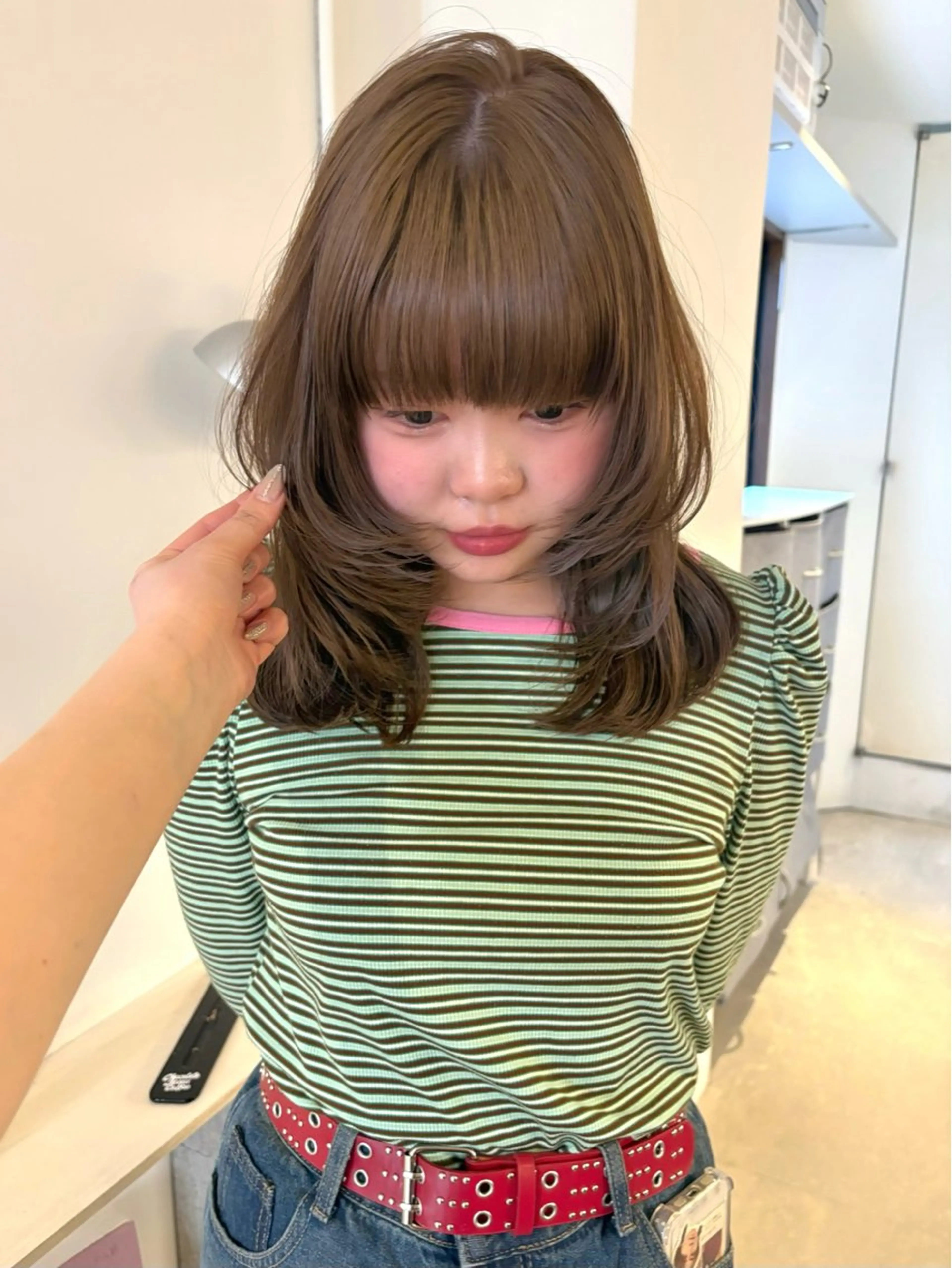 【ブリーチ無しWカラー】ダメージレスで作る最大限の透明感カラー🍑✨️の写真