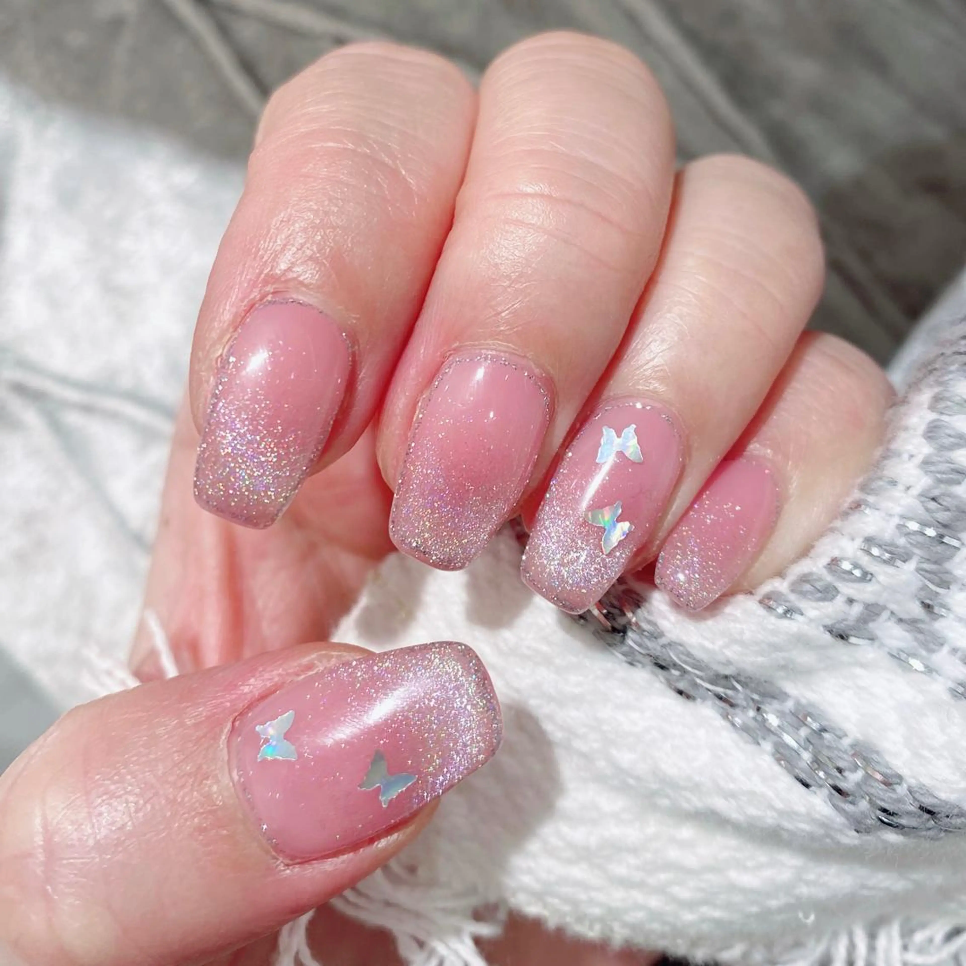 ネイル フラッシュネイル ジェルネイル ピンク ハンドネイル Nail lieNのネイルデザイン