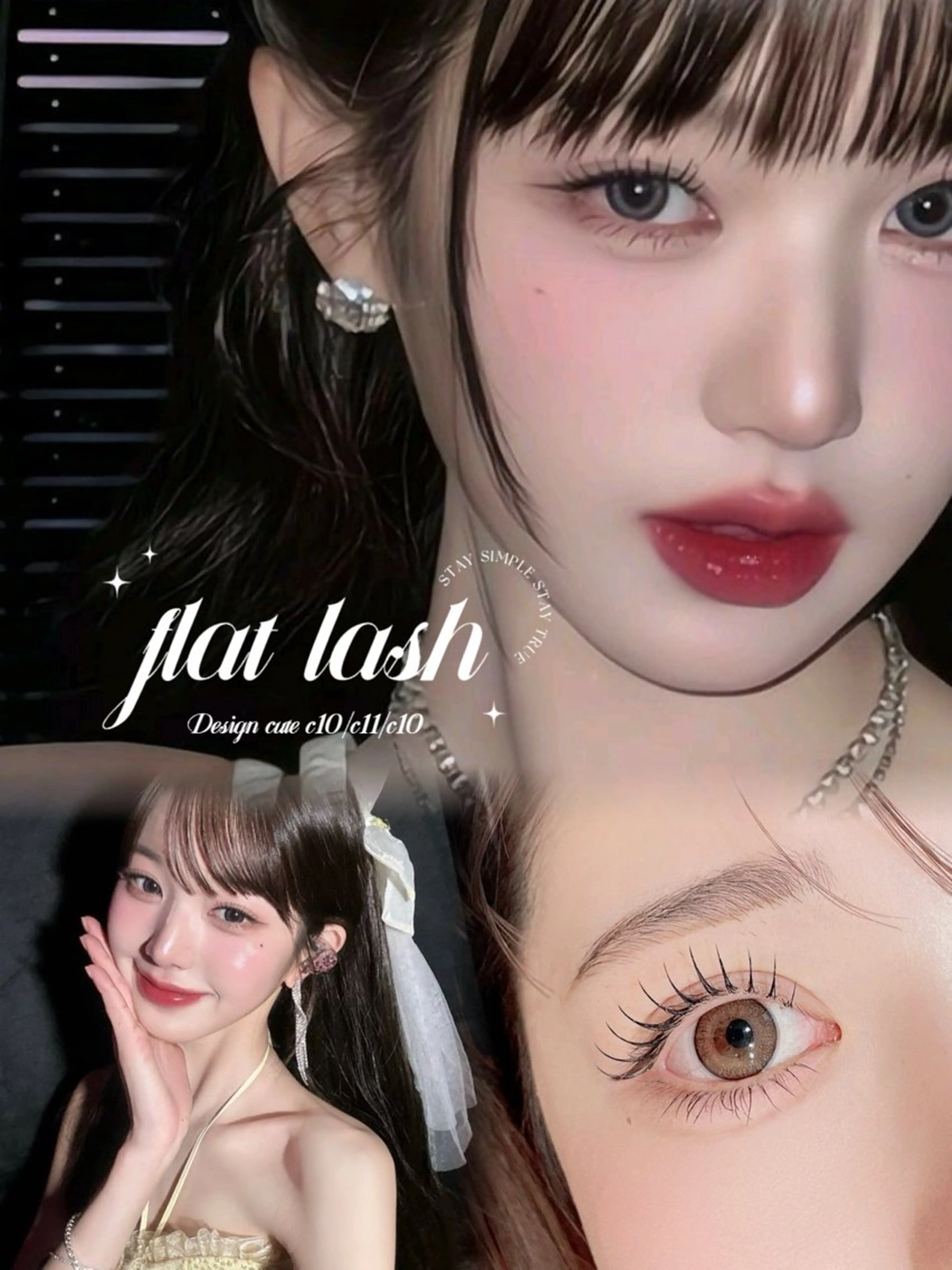 マツエク・マツパ フラットラッシュ マツエク beautiful me sao˖·⟡のマツエク・マツパデザイン