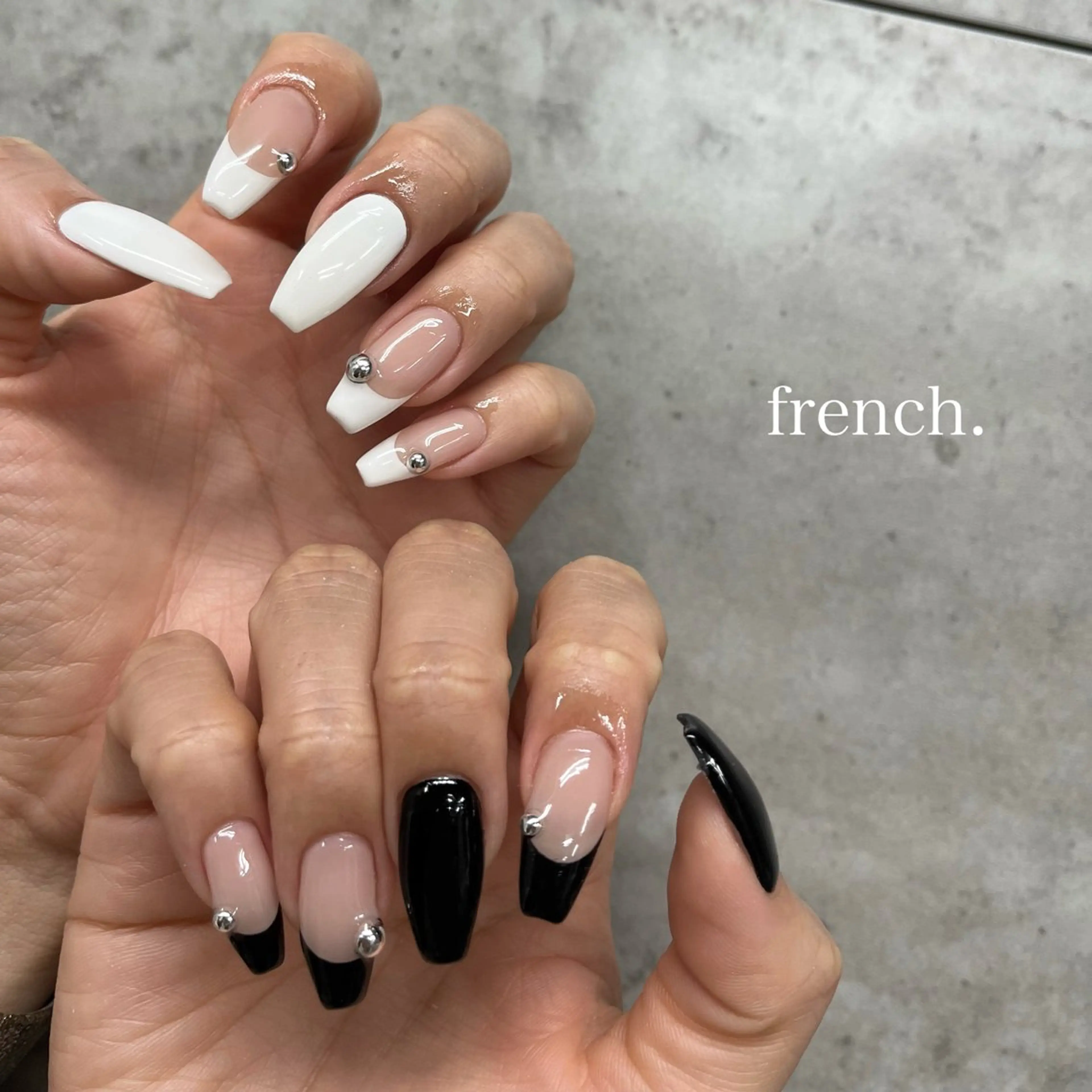 ネイル フレンチネイル ハンドネイル tener 🧋yume🧋のネイルデザイン