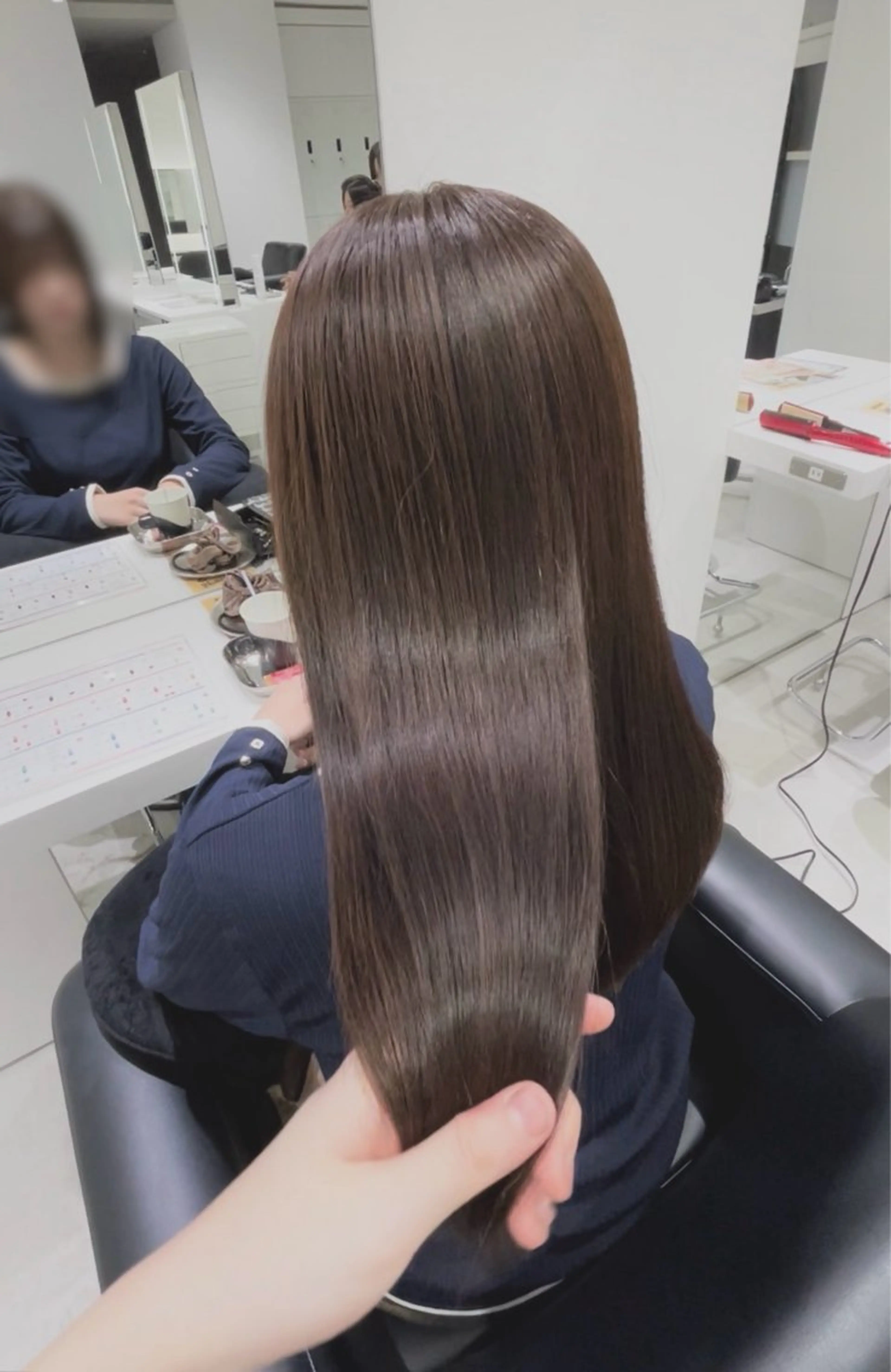 ロング カラー ヘアカラー トリートメント ヘッドスパ ヘアセット グレージュ/ベージュ /経堂/sana🌱のヘアスタイル