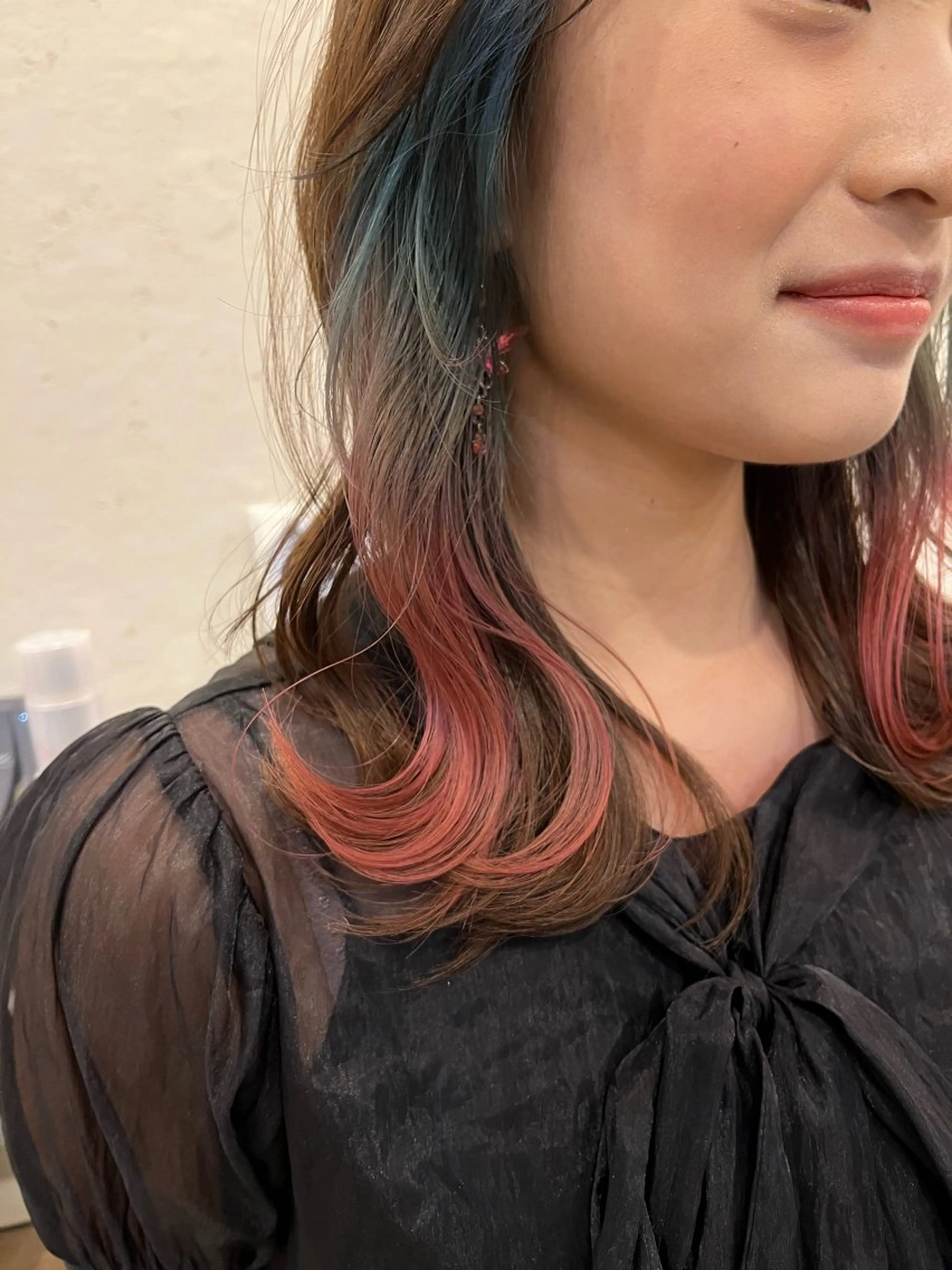 ミディアム カラー インナーカラー ヘアカラー トリートメント 髪質改善/ハイトーン カラー/久保田彰のヘアスタイル