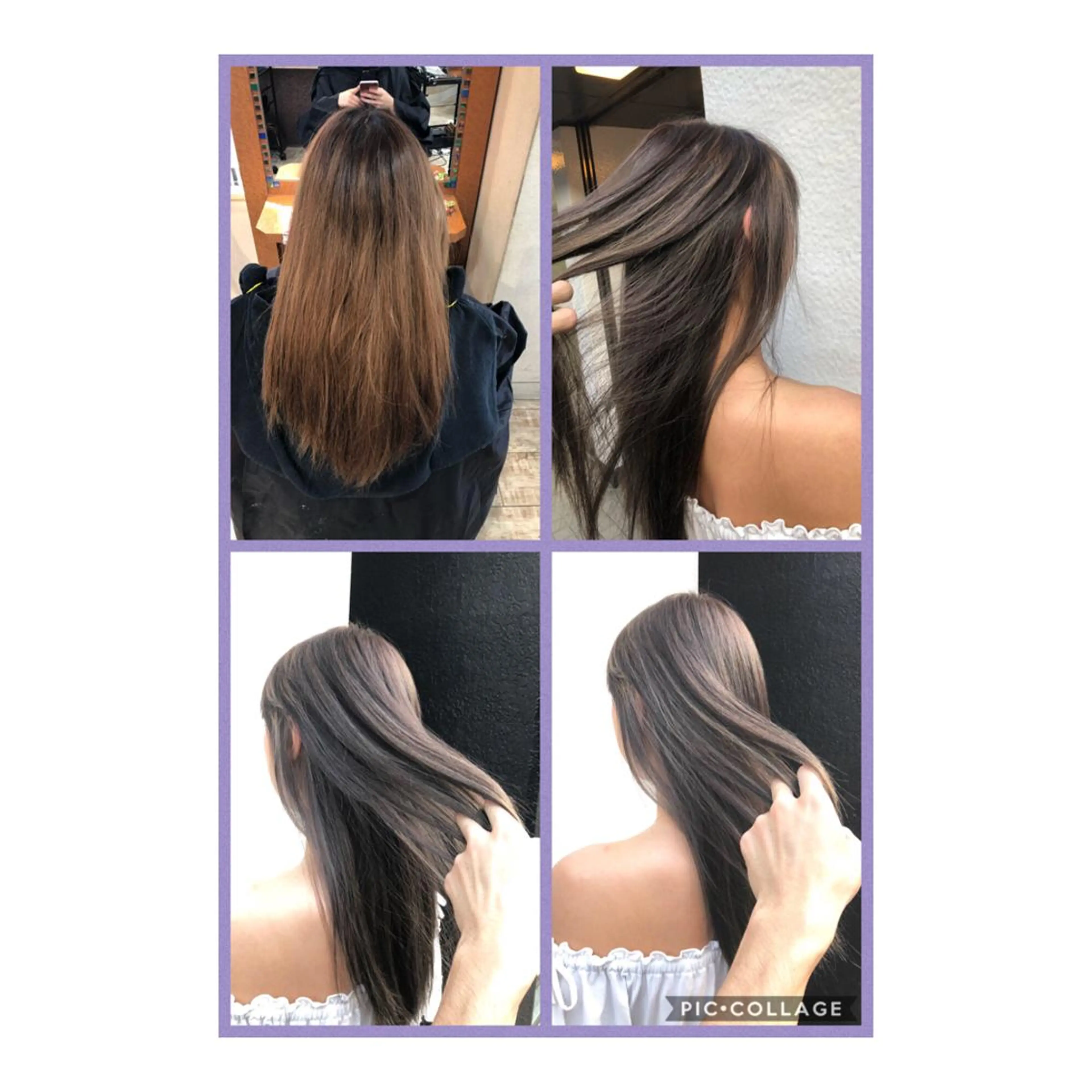 ロング カラー ハイライトカラー ハイライト 100%髪質改善特化 TRUNSのヘアスタイル