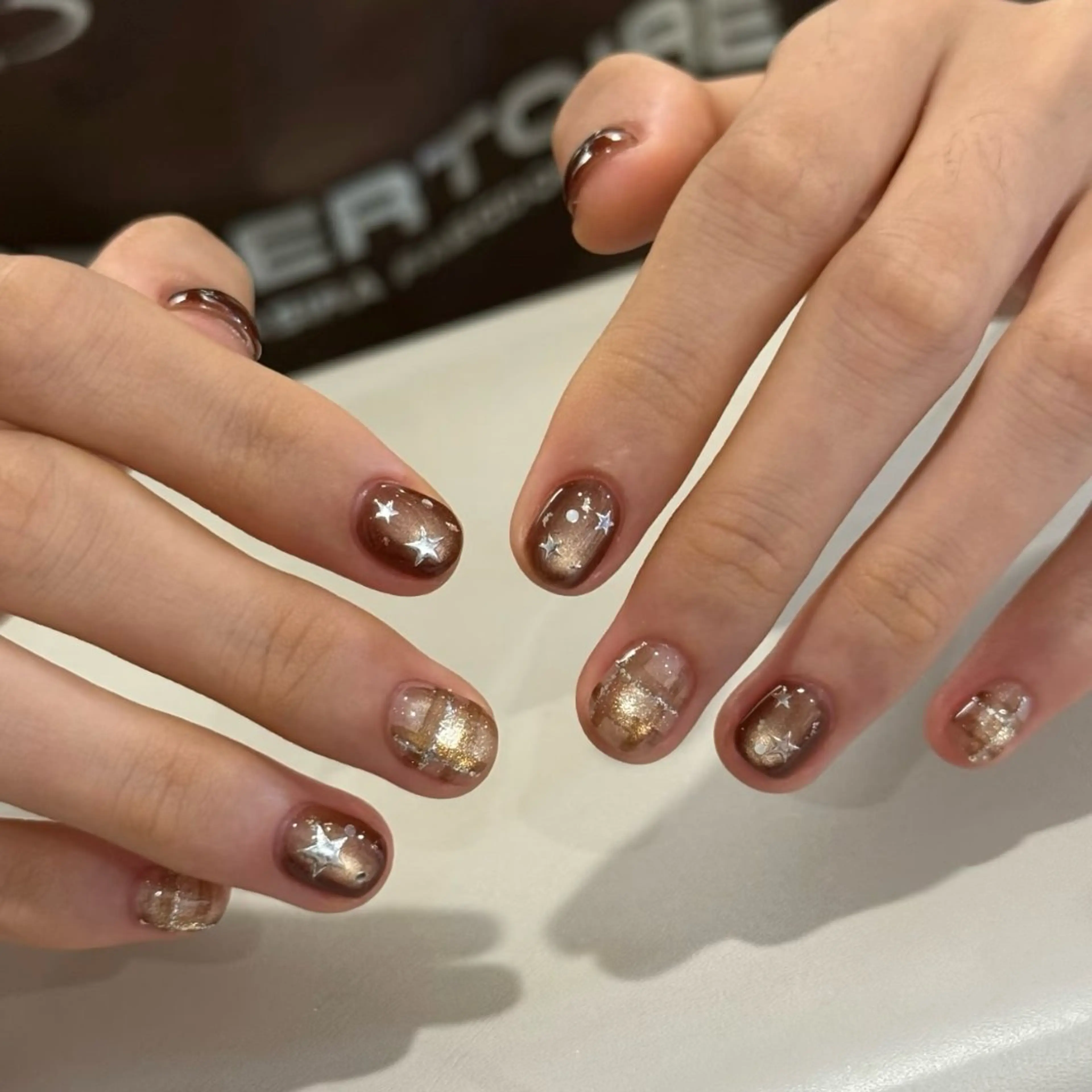 ネイル ストーンネイル Best  nail 結衣のマツエク・マツパデザイン