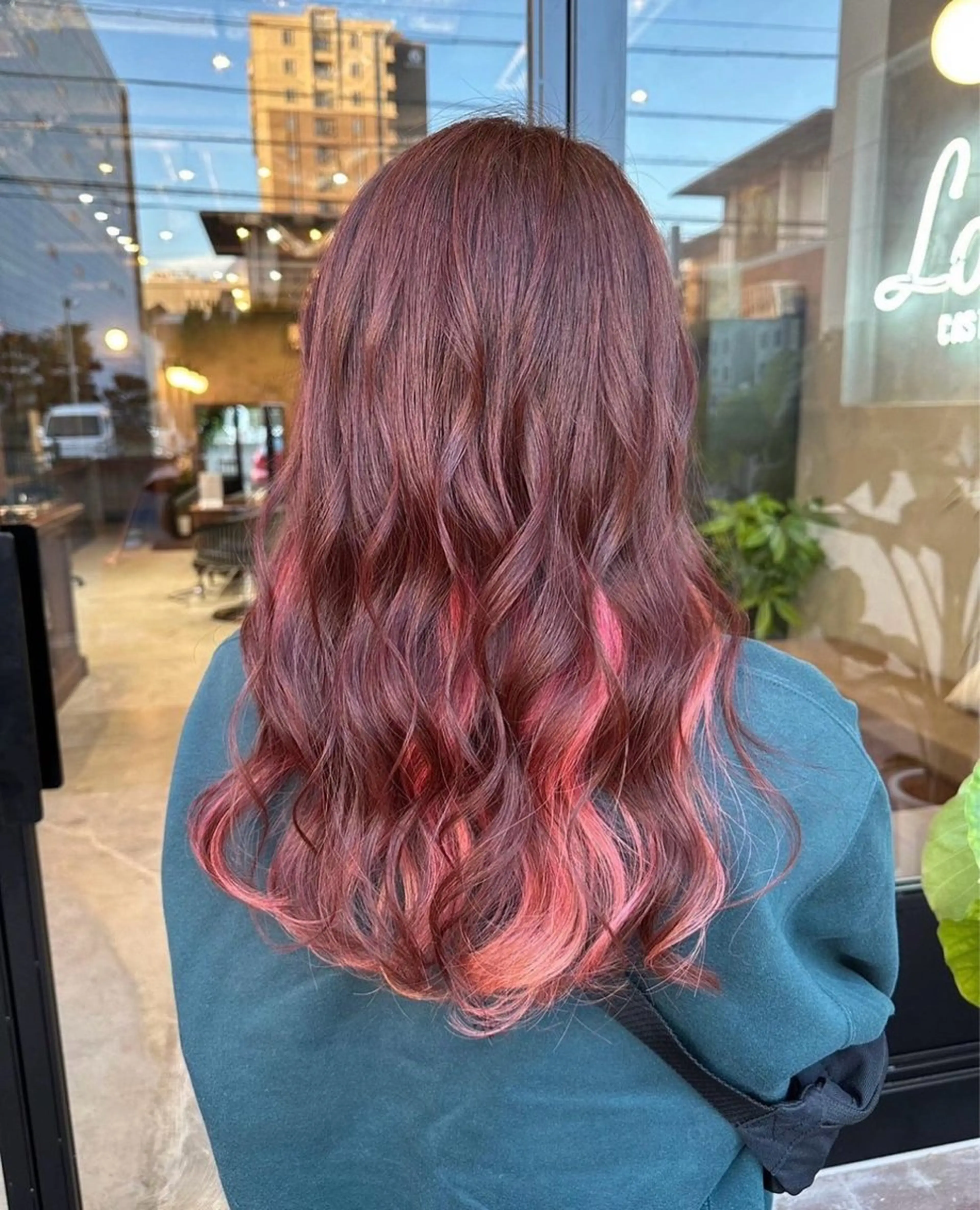 ミディアム カラー ❤️ブリーチなし💚 ダブルカラー平野実花のヘアスタイル