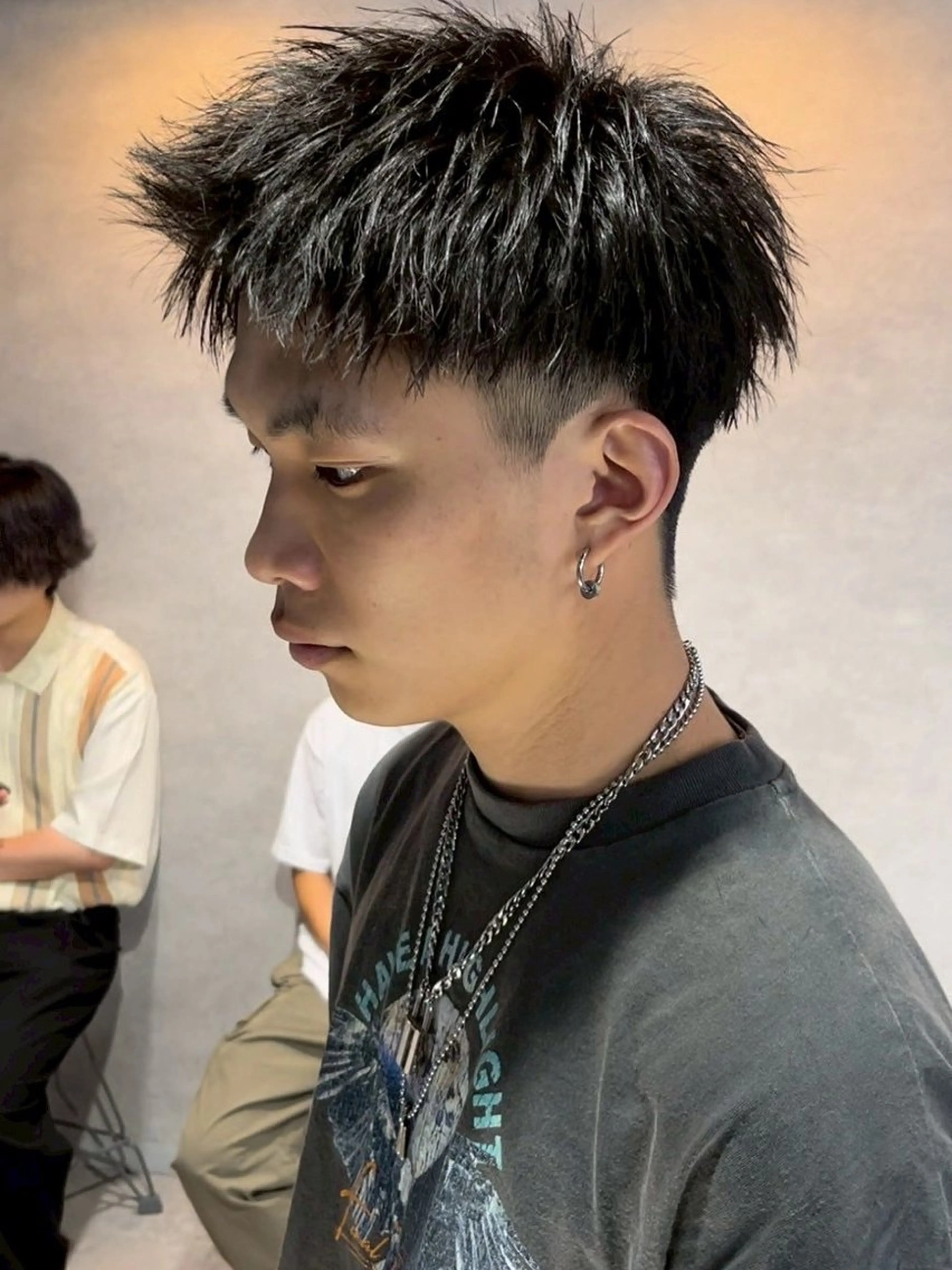 ショート カラー パーマ メンズ デザイン/ハイトーン 指名No.1パフのヘアスタイル